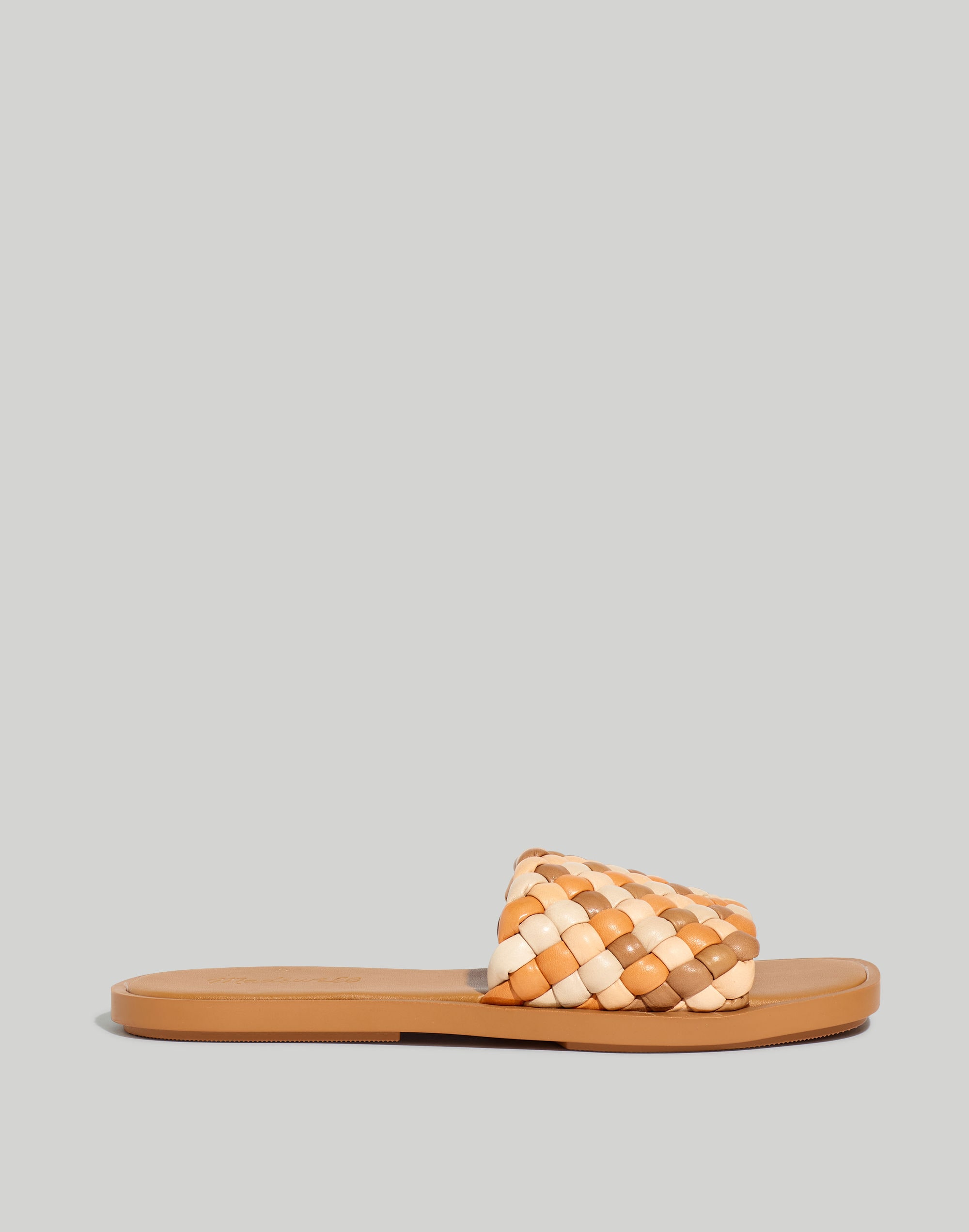 The Suzi Slide Sandal in Multi Woven Leather