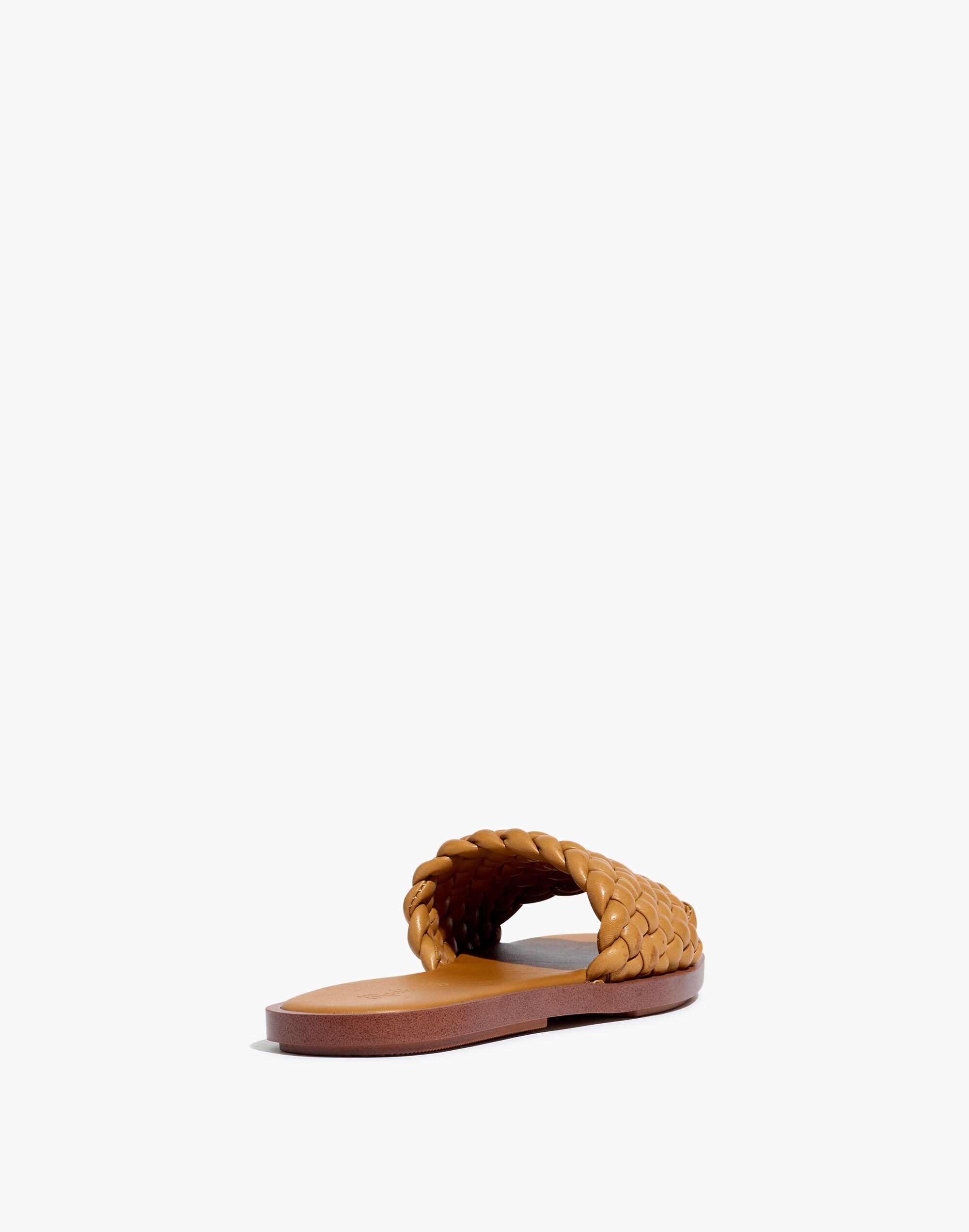 The Suzi Slide Sandal in Woven Leather