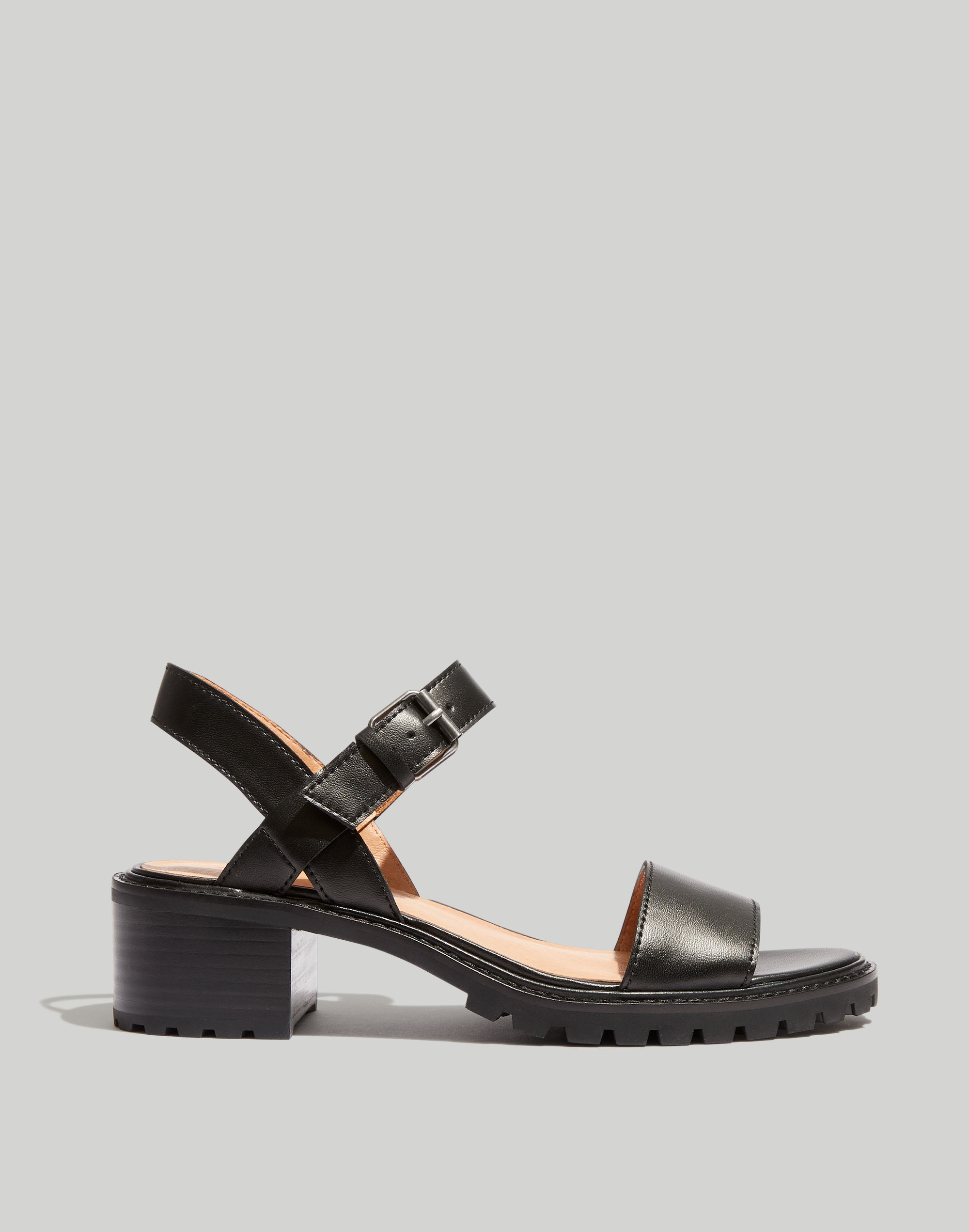 The Erin Lugsole Sandal in true black image 2