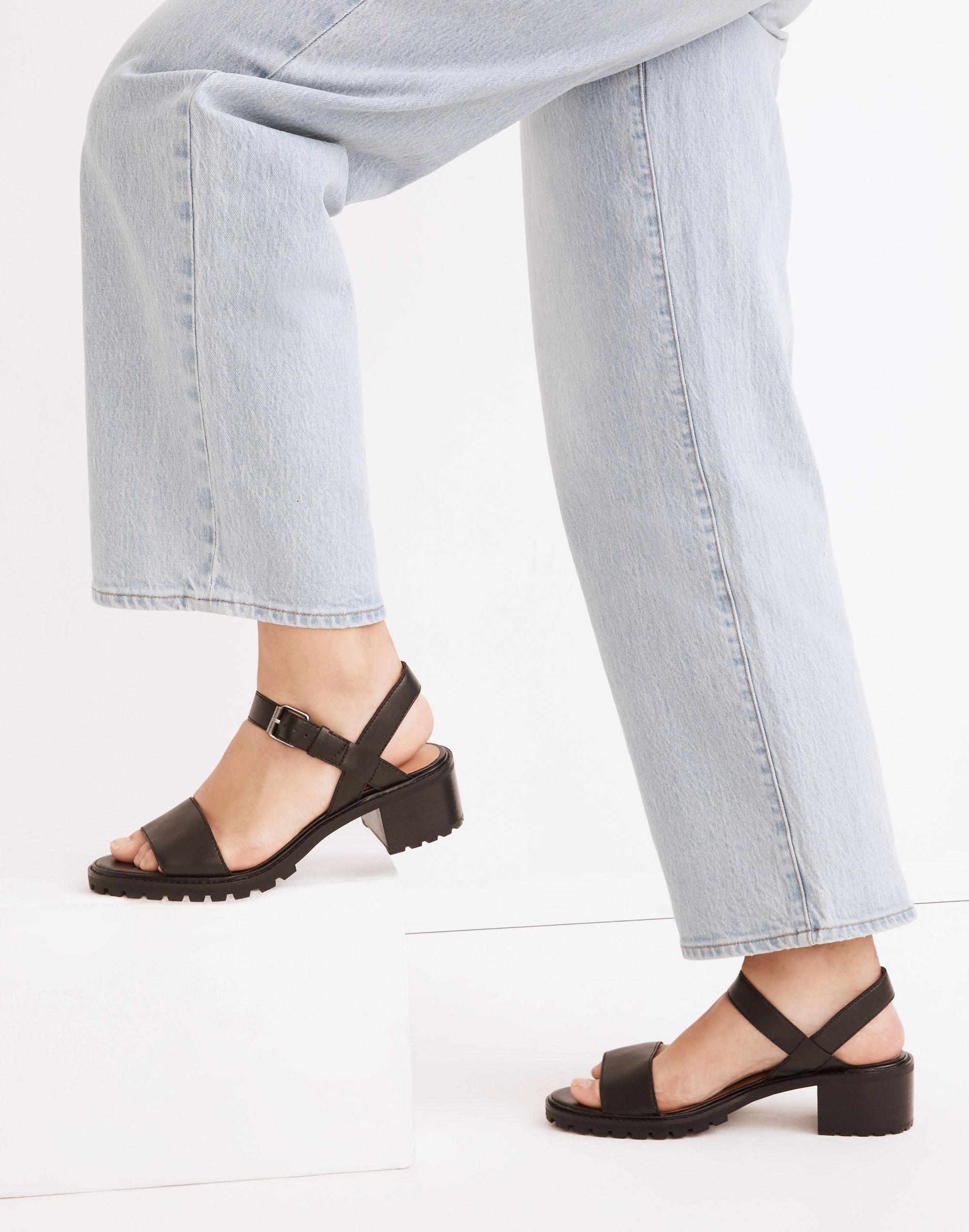 The Erin Lugsole Sandal in true black image 4