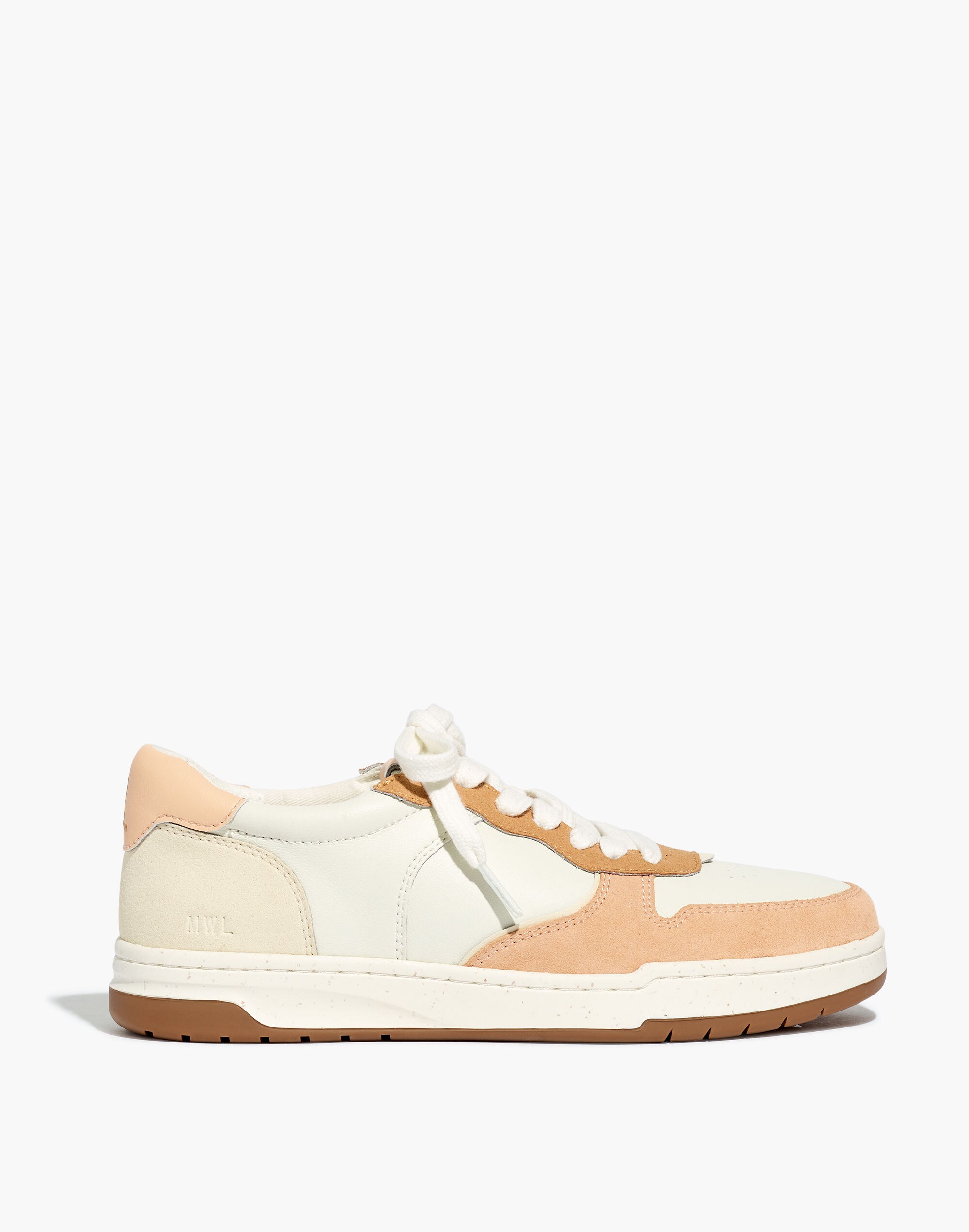 Court Low-Top Sneakers in Peach Colorblock