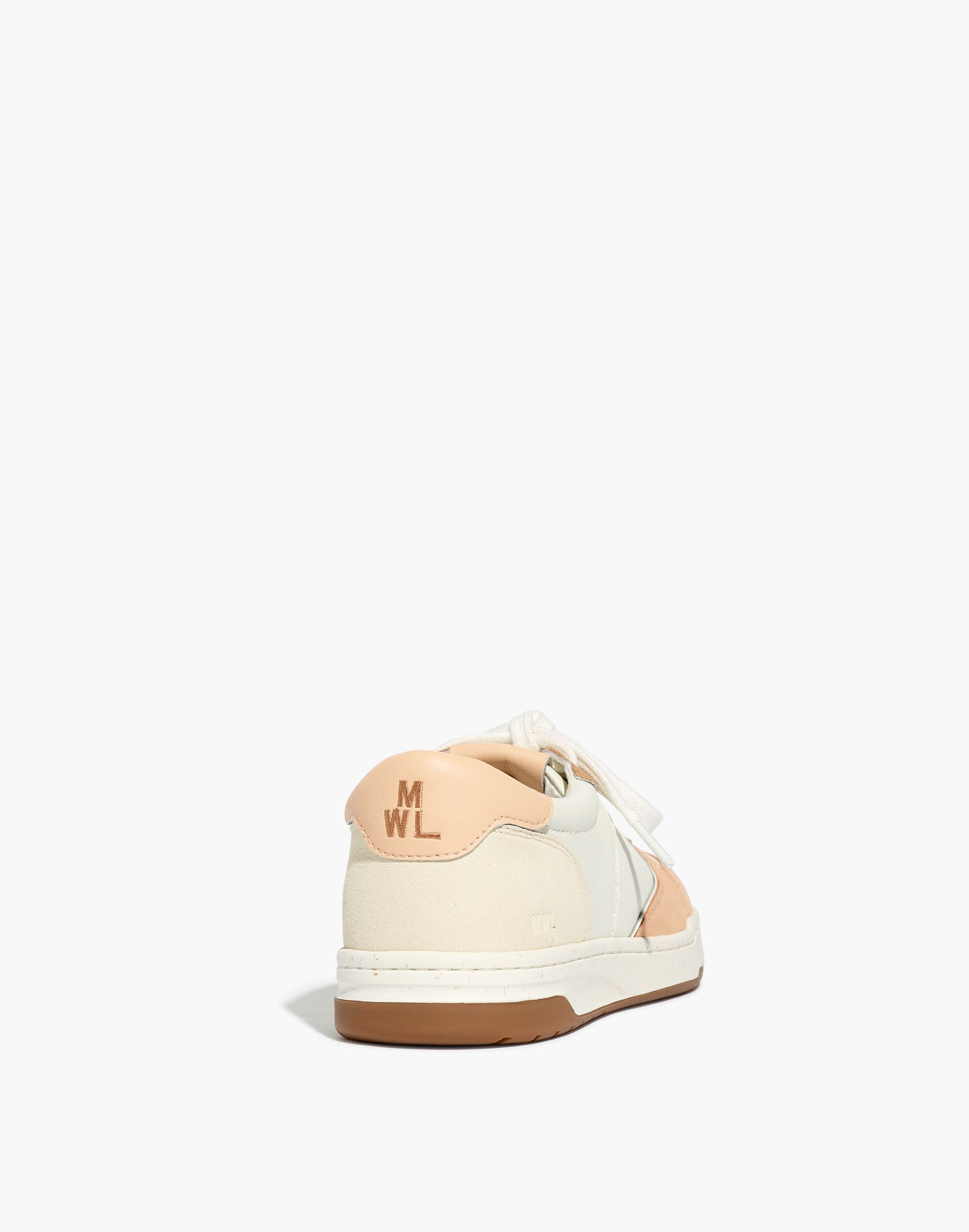 Court Low-Top Sneakers in Peach Colorblock