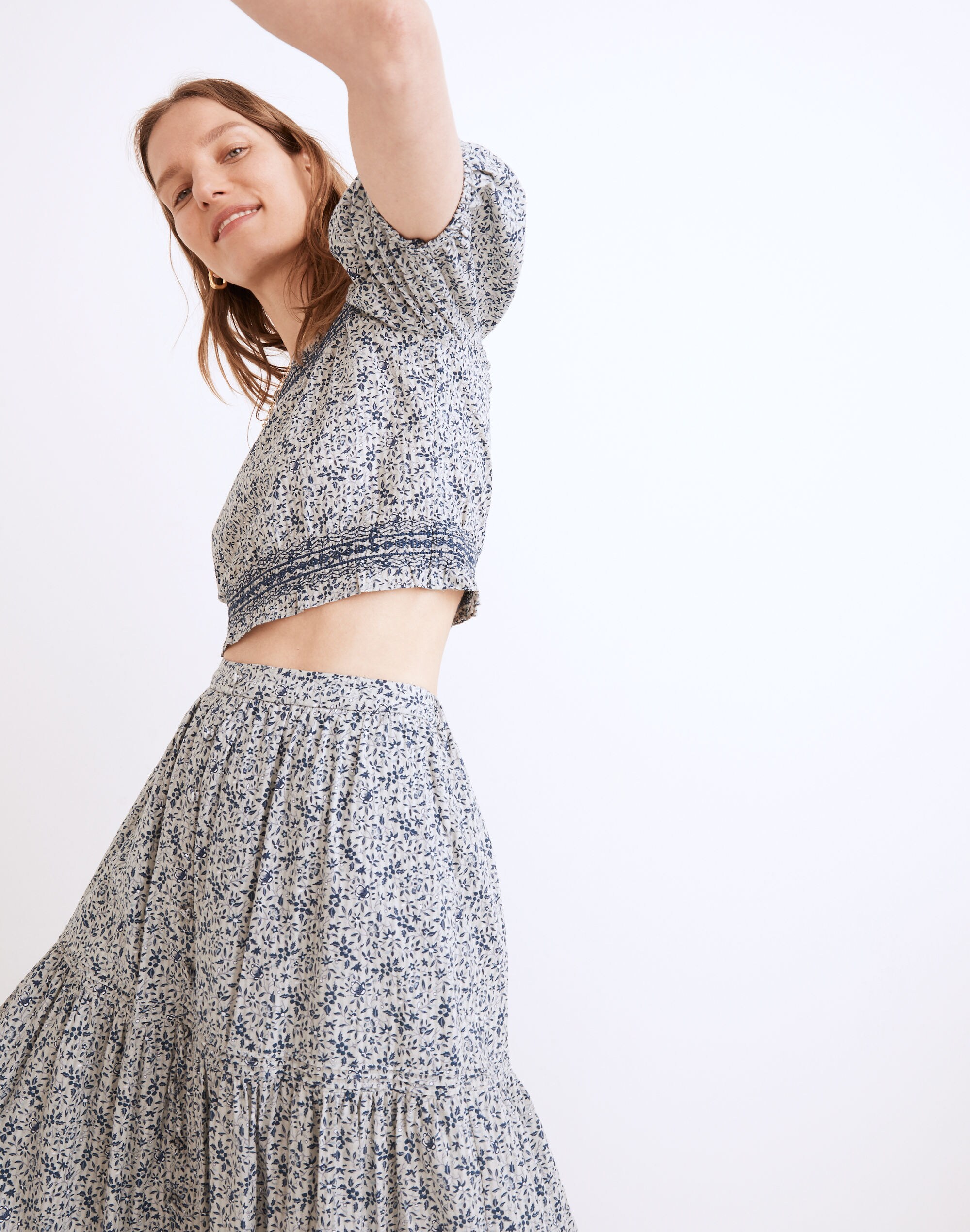 Jeanette Top in Florentine Floral in null image 1