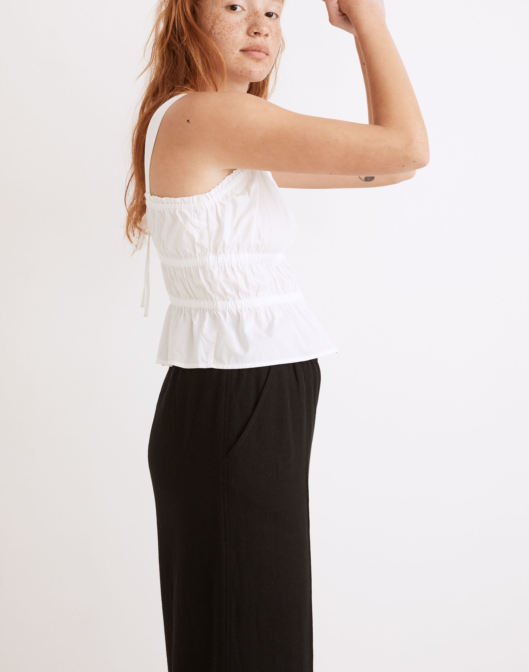 Poplin Sophia Peplum Tank