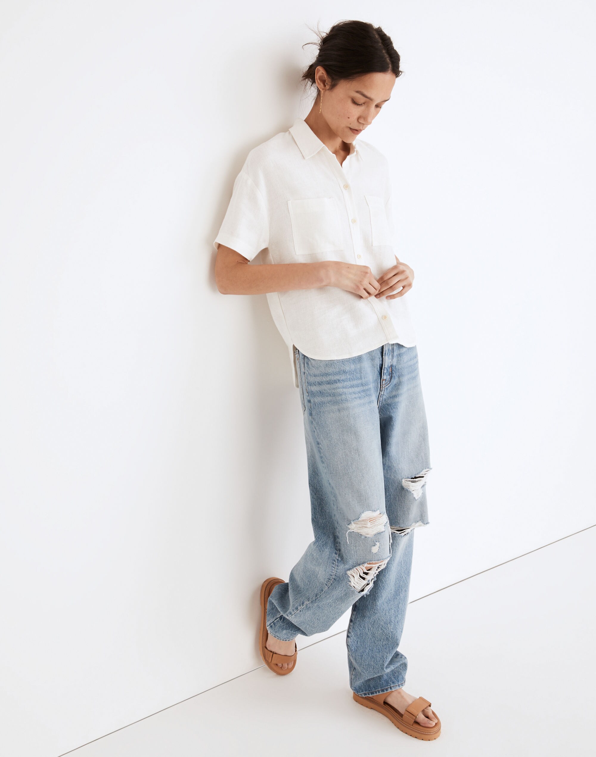 Breezewoven Beachside Shirttail Top