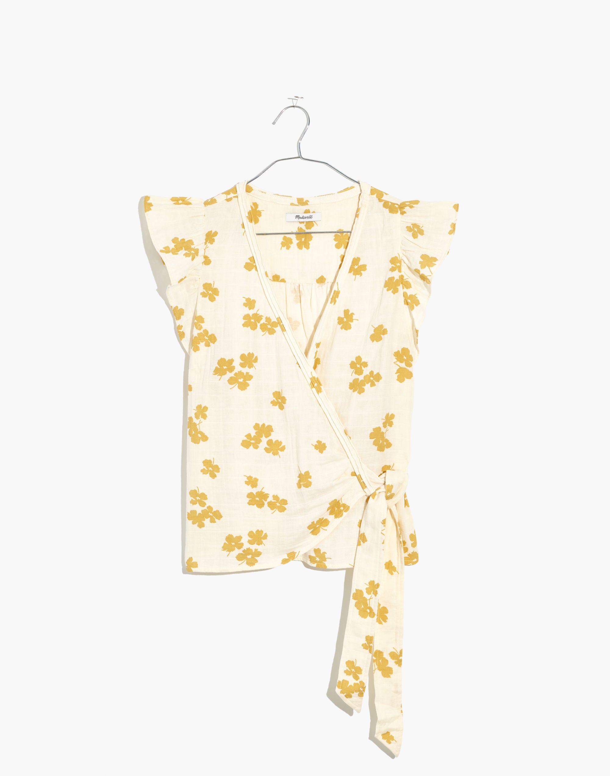 Flutter-Sleeve Wrap Top in Amalfi Floral