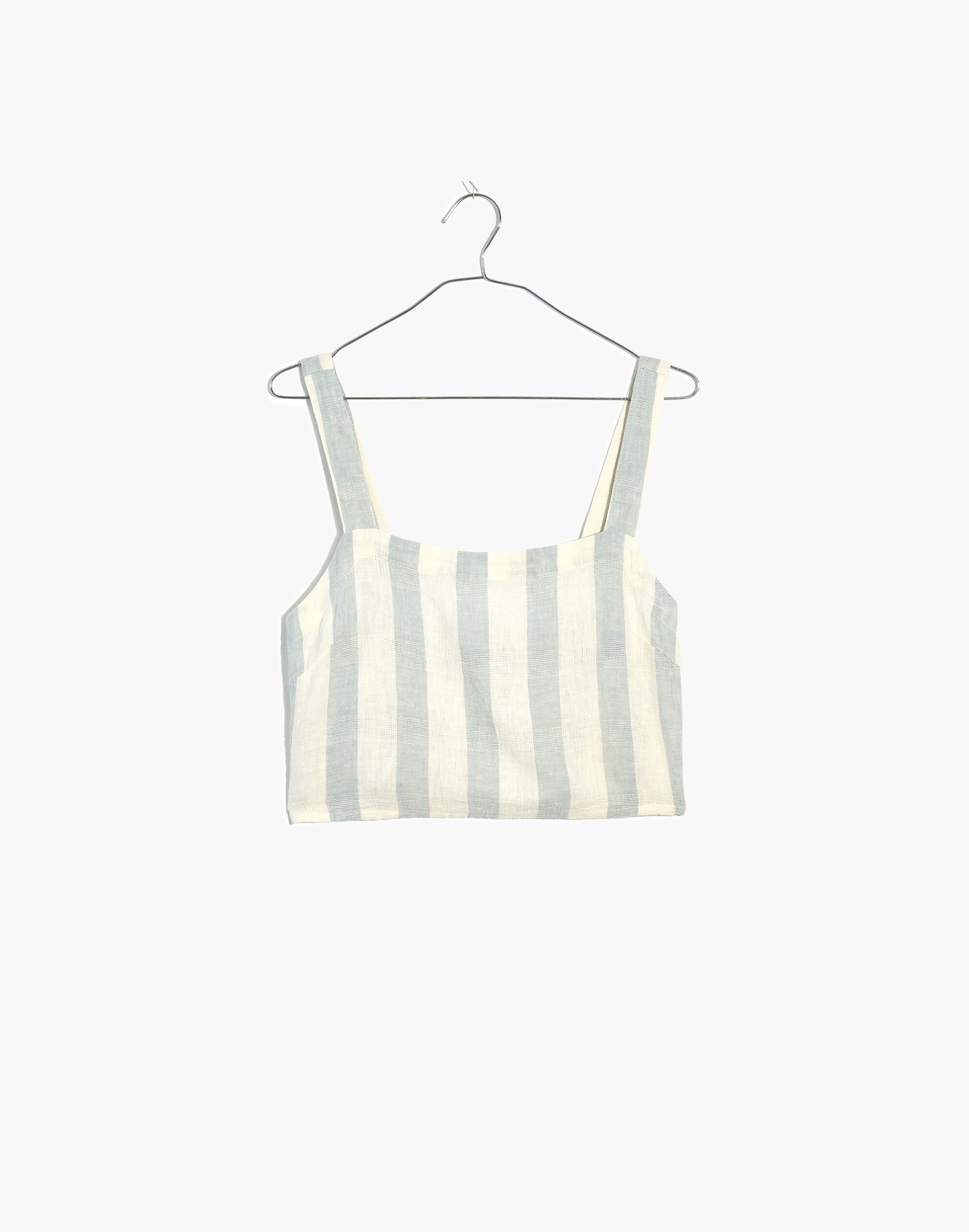 Linen-Blend Abbie Crop Top in Stripe