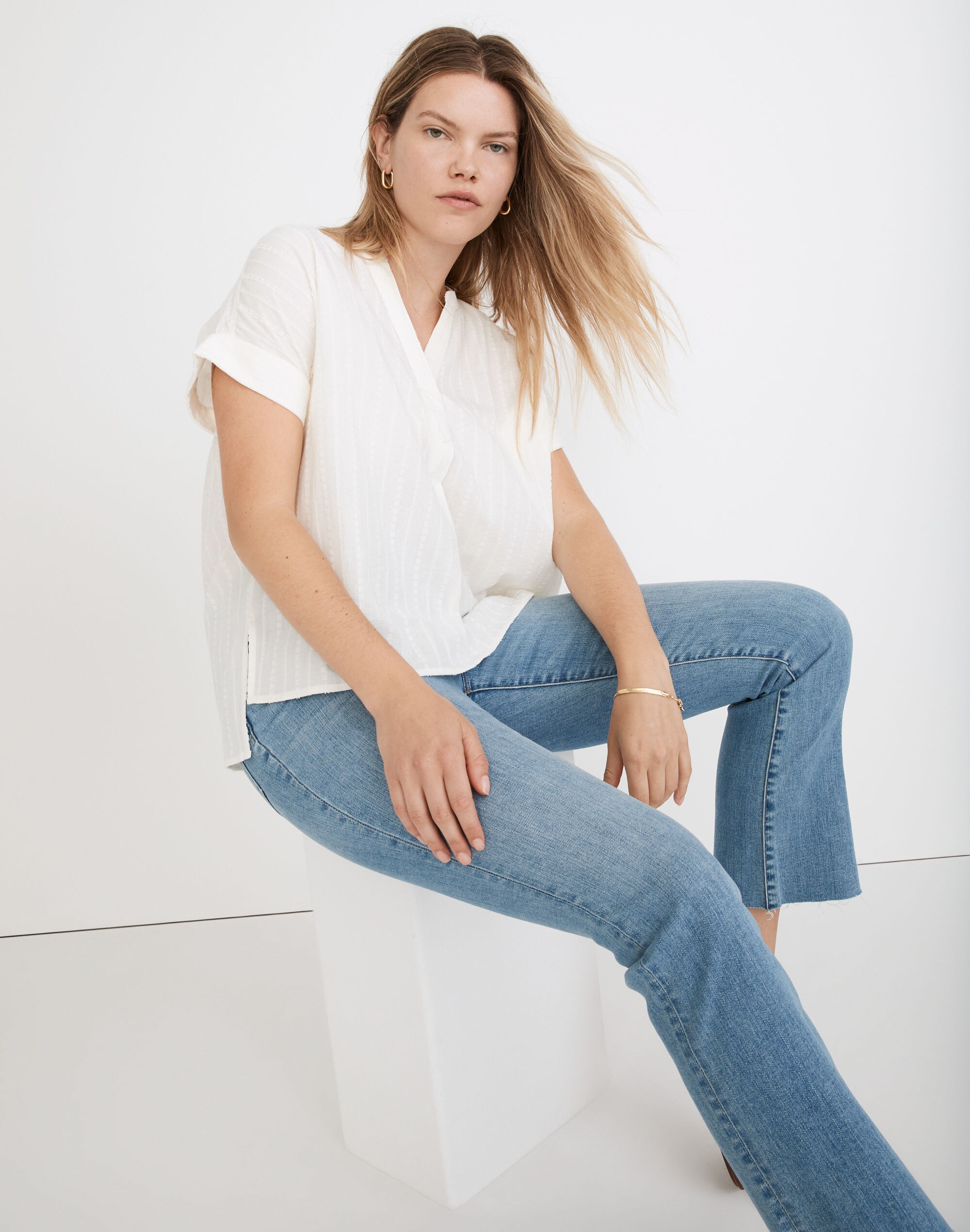 Lakeline Popover Shirt in Clip-Stripe