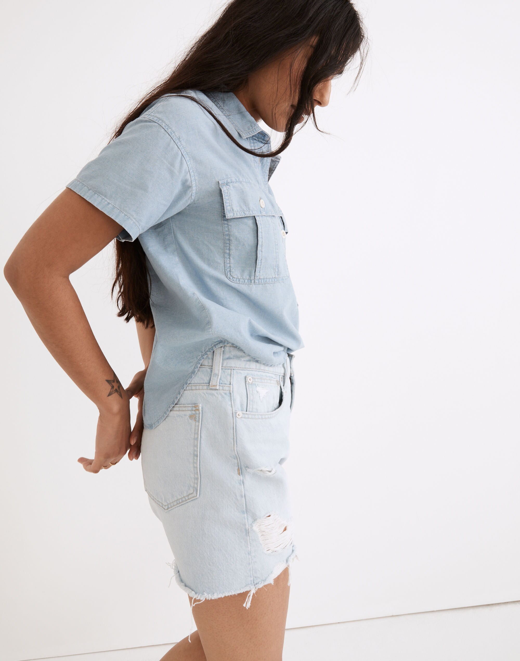 Indigo Safari Popover Shirt