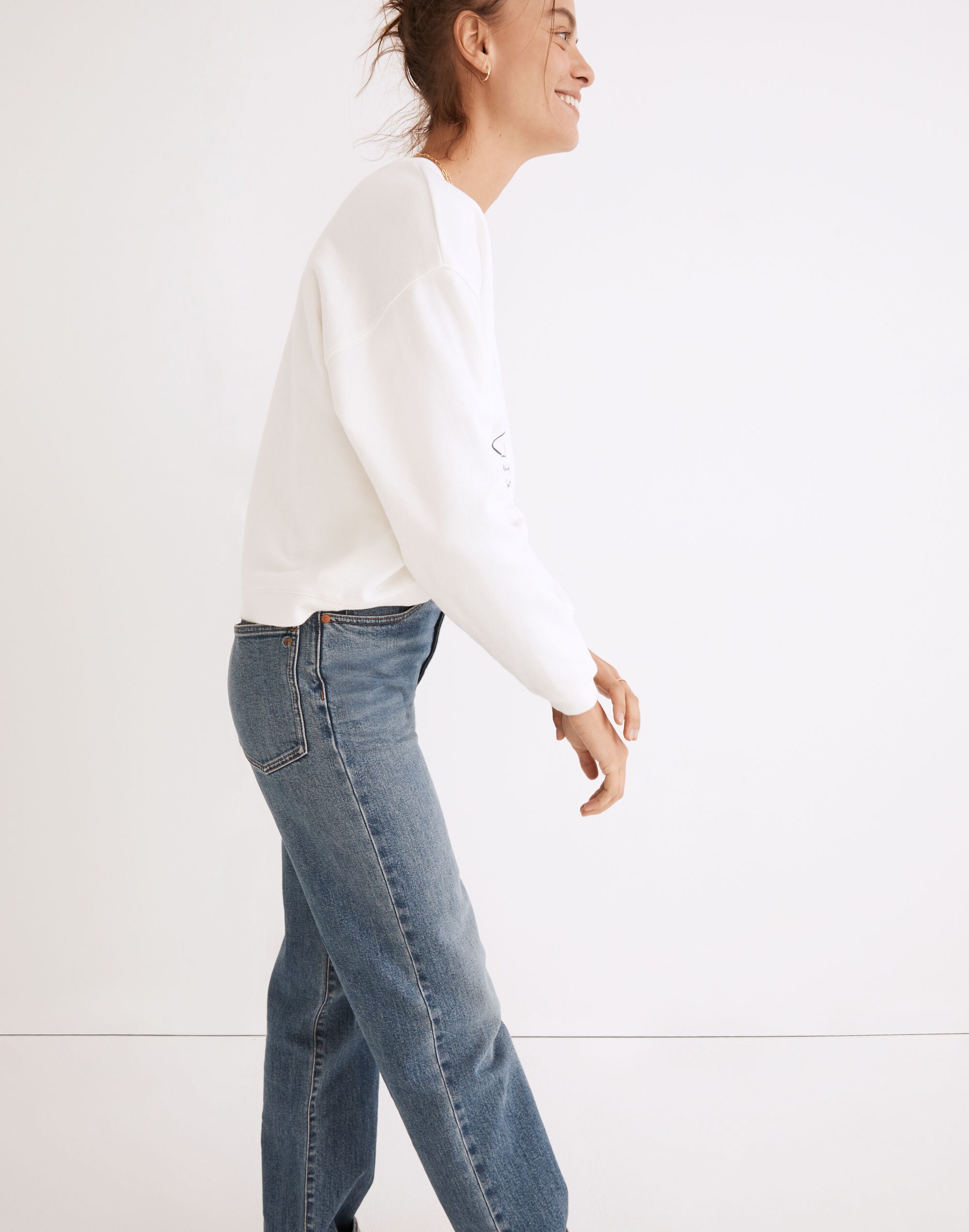 Madewell x Tess Guinery (Re)sourced Cotton Swing Sweatshirt