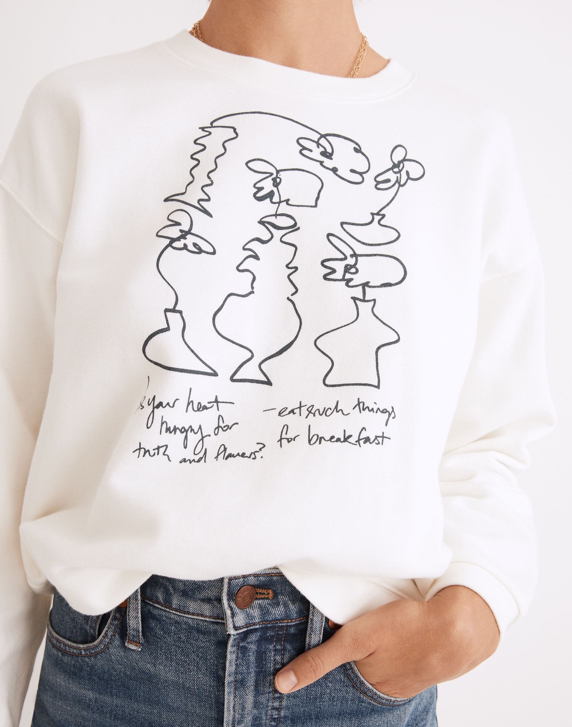 Madewell x Tess Guinery (Re)sourced Cotton Swing Sweatshirt