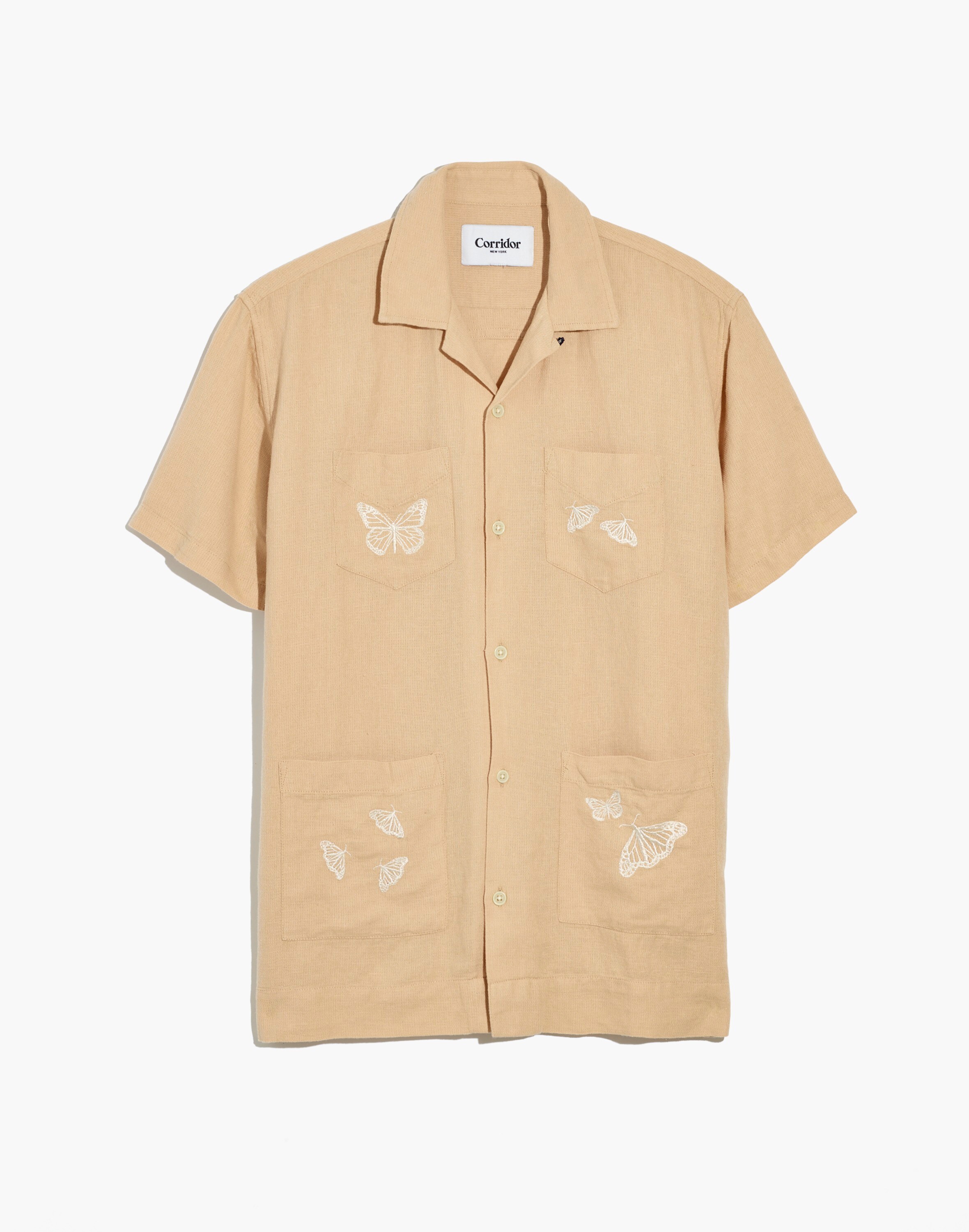 Corridor® Butterfly Embroidered Summer Shirt