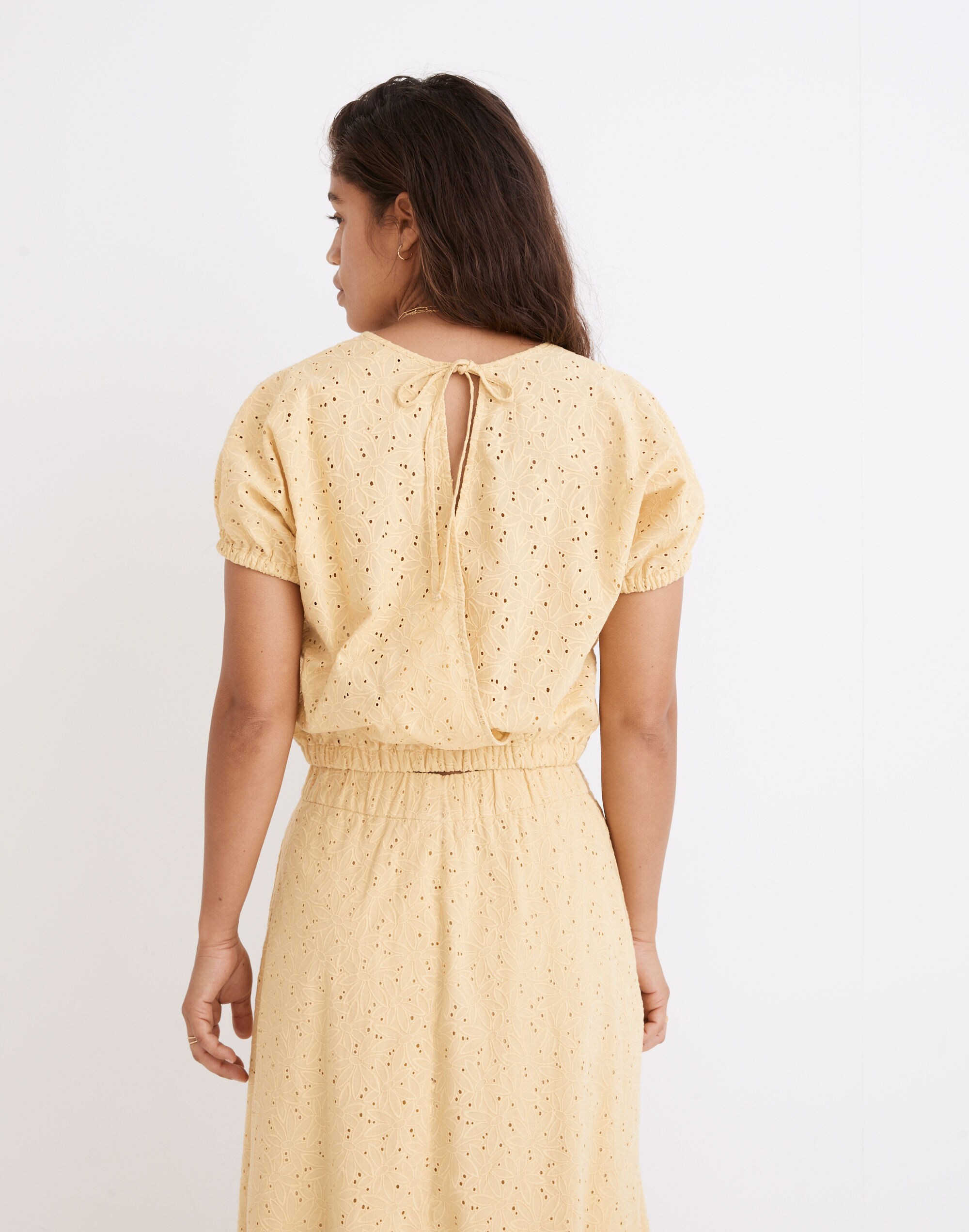 Eyelet Michele Bubble Top in Dream-On Daisies