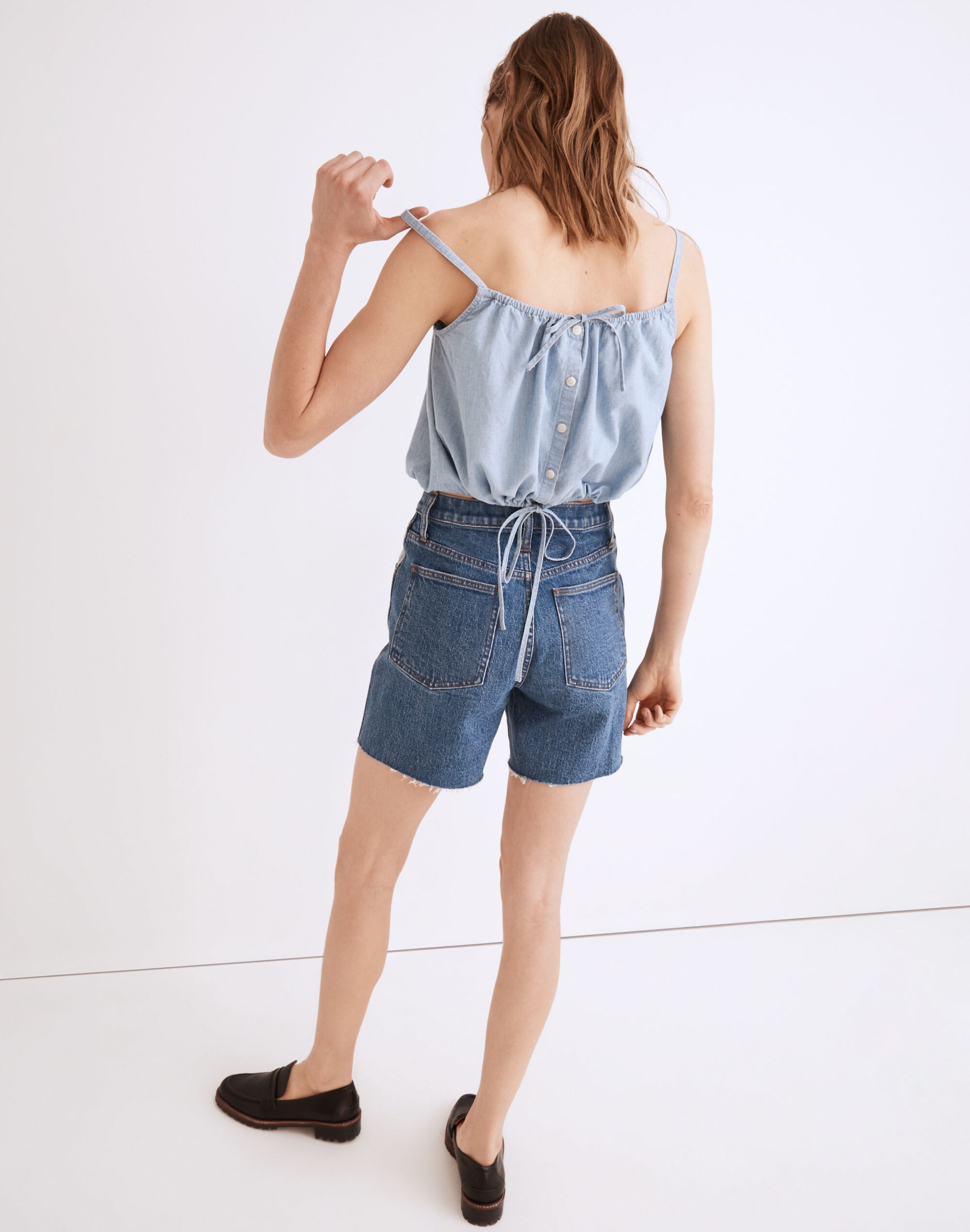 Chambray Meriden Top in Vineshire Wash