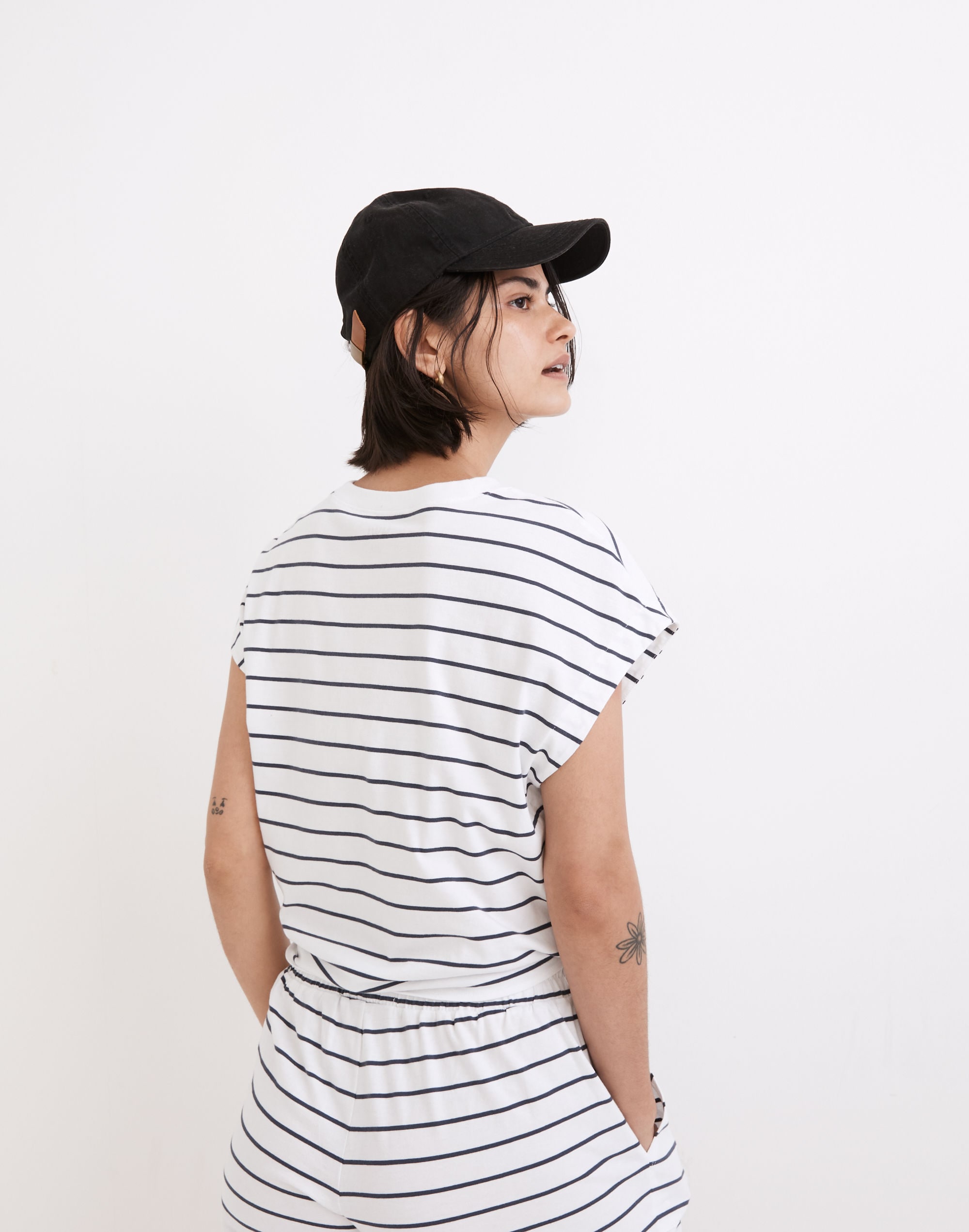 MWL Tie-Front Tee in Stripe