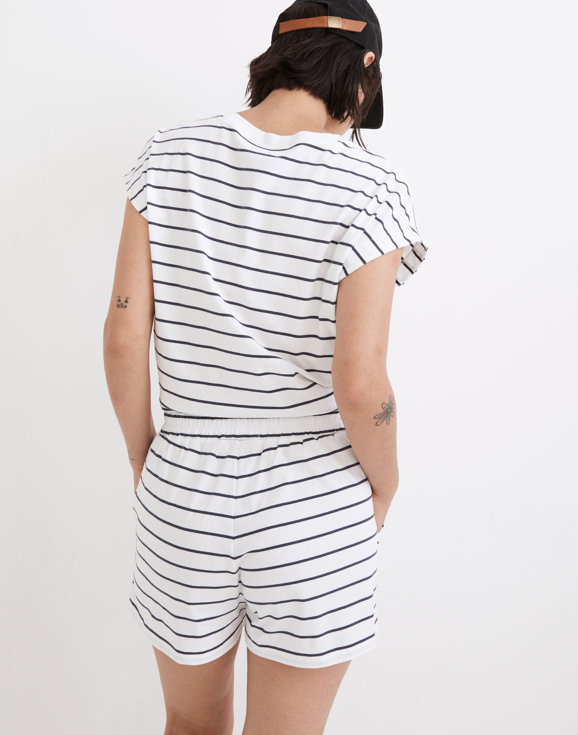 MWL Pull-On Seamed Shorts in Stripe