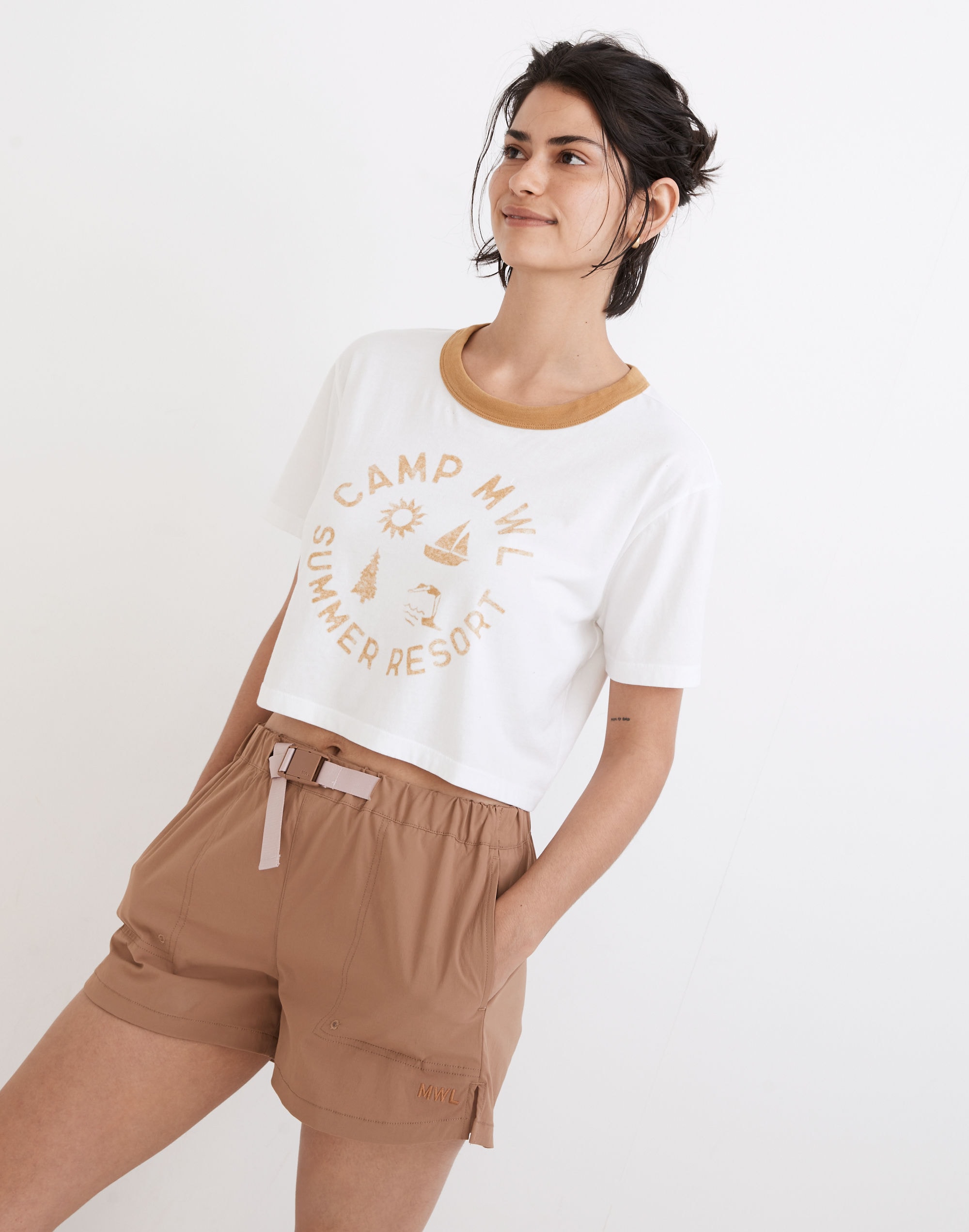 MWL Camp Resort Ringer Crop Tee