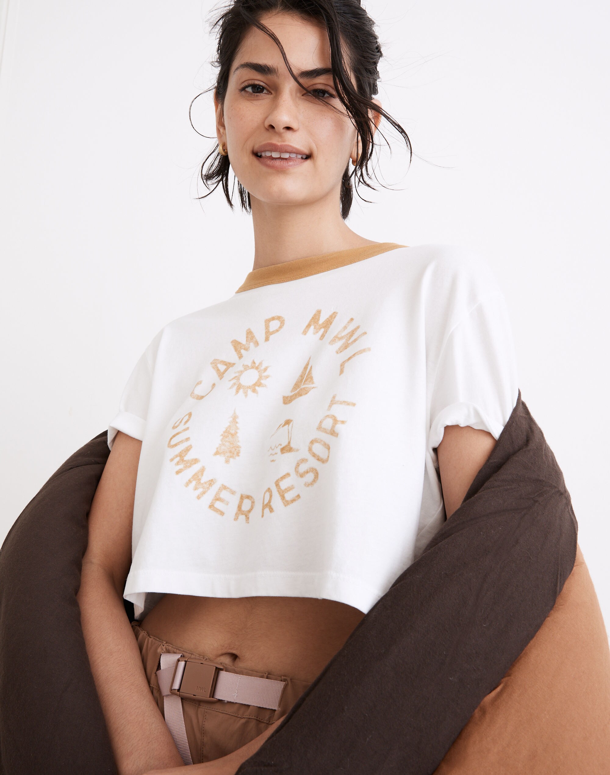 MWL Camp Resort Ringer Crop Tee