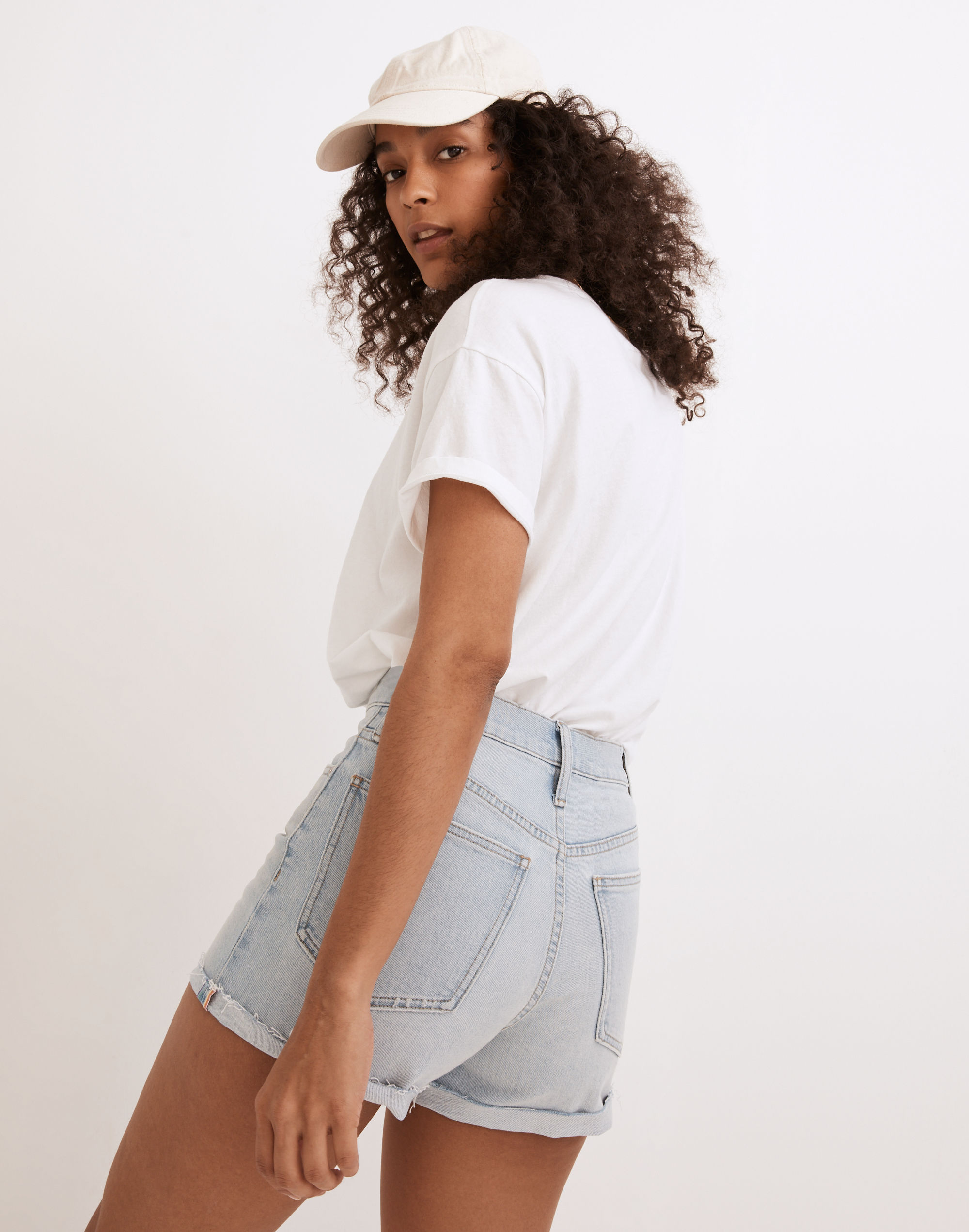 The Perfect Jean Short in Fallon Wash: Pride Rainbow Selvedge Edition