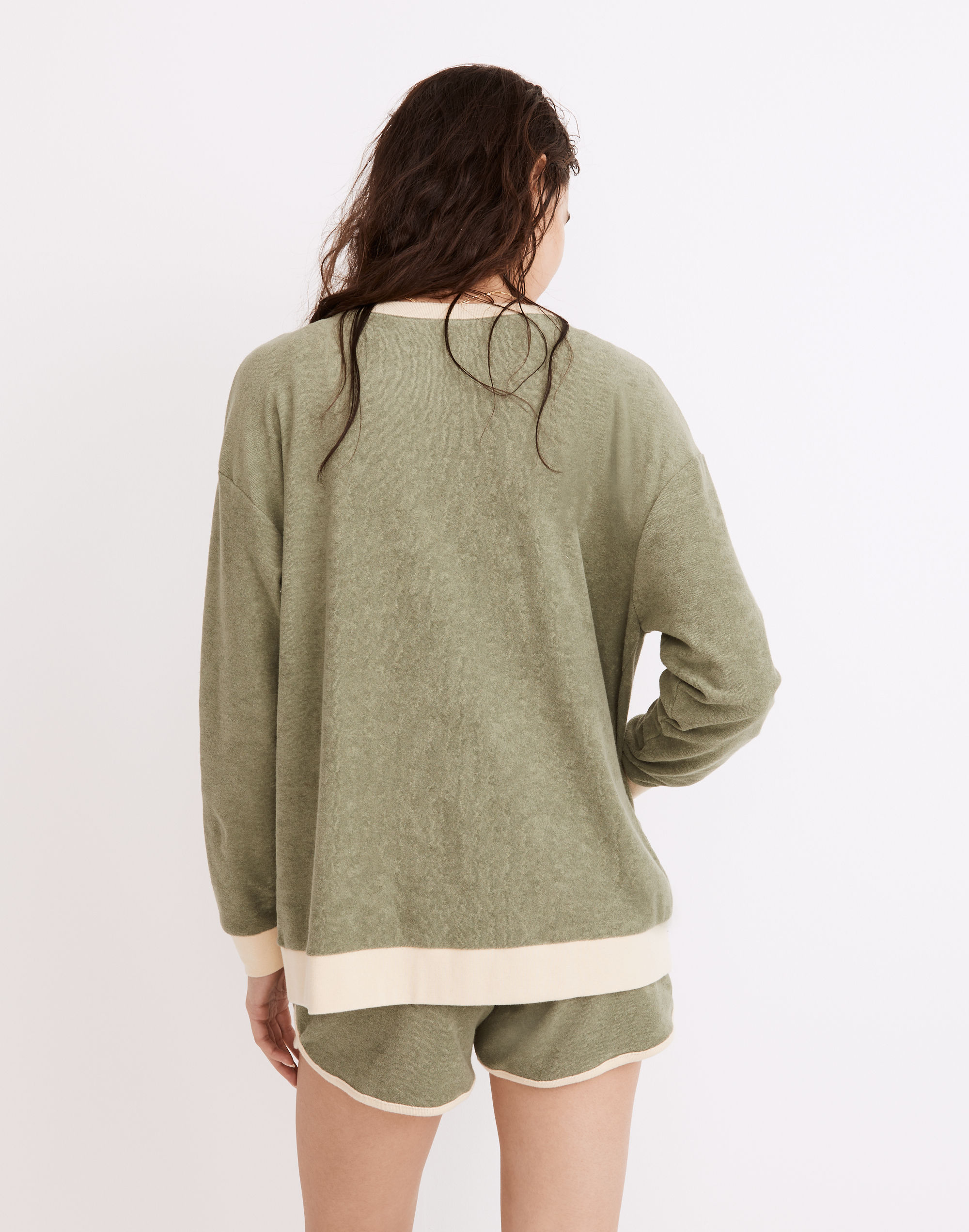 MWL Towel Terry Cardigan in Colorblock