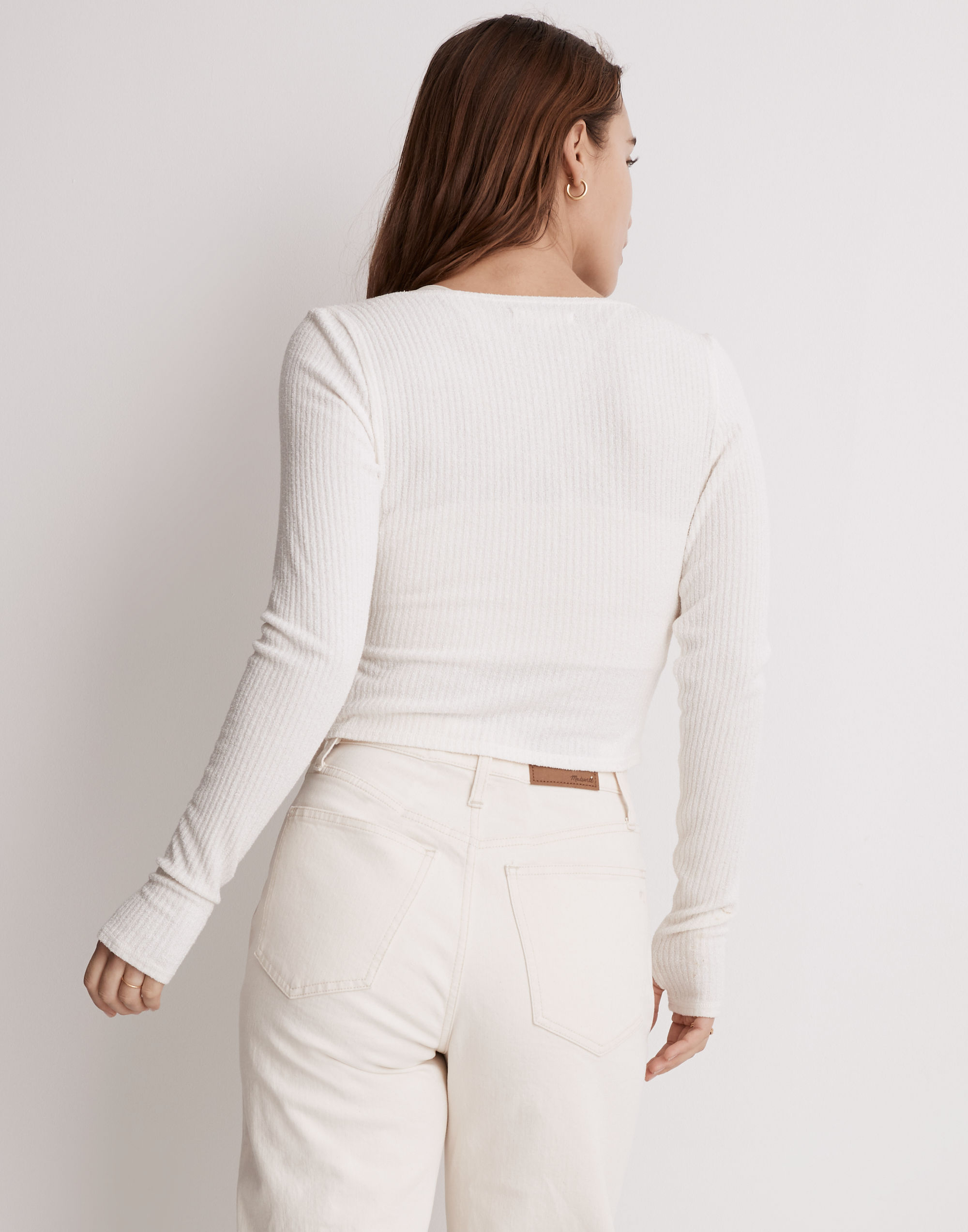 MWL Ribbed V-Neck Wrap Top