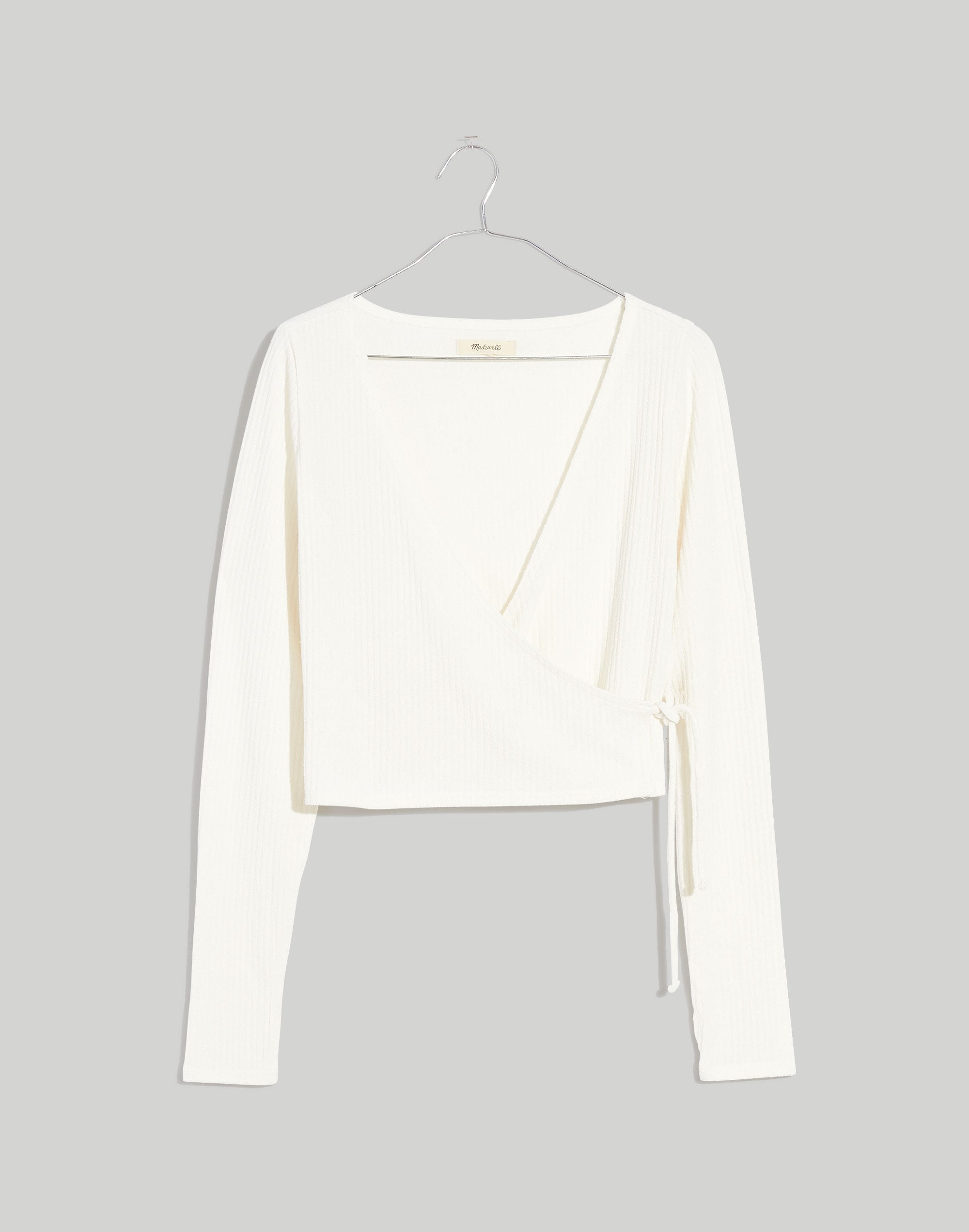 MWL Ribbed V-Neck Wrap Top