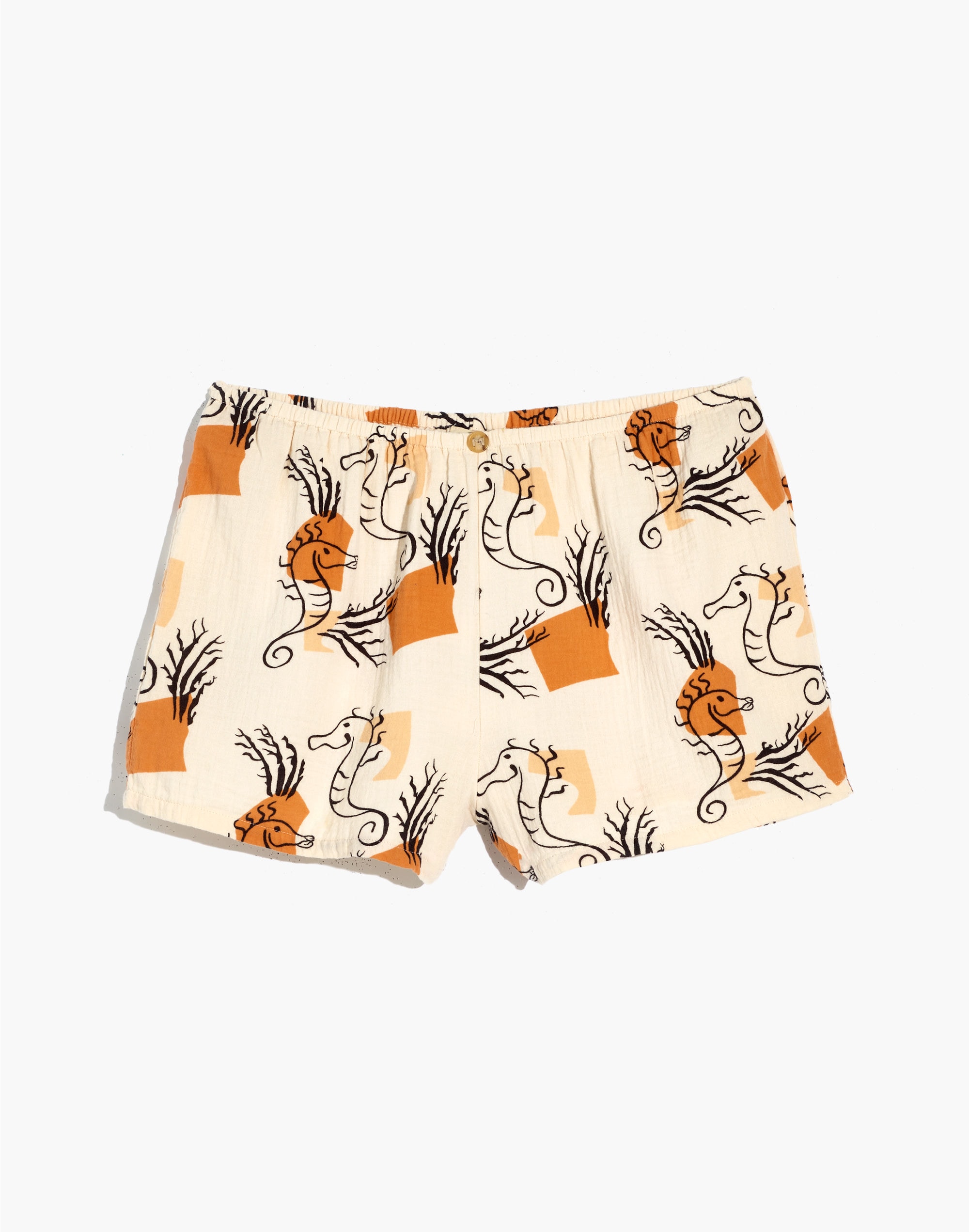 Lightestspun Pajama Short Shorts in Seahorse Sketch