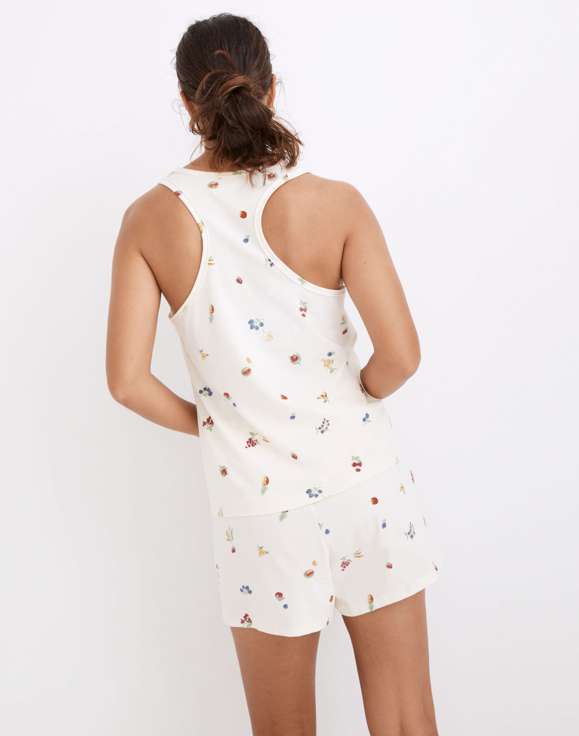 Raw-Edge Pajama Tank in Fresca Fruit