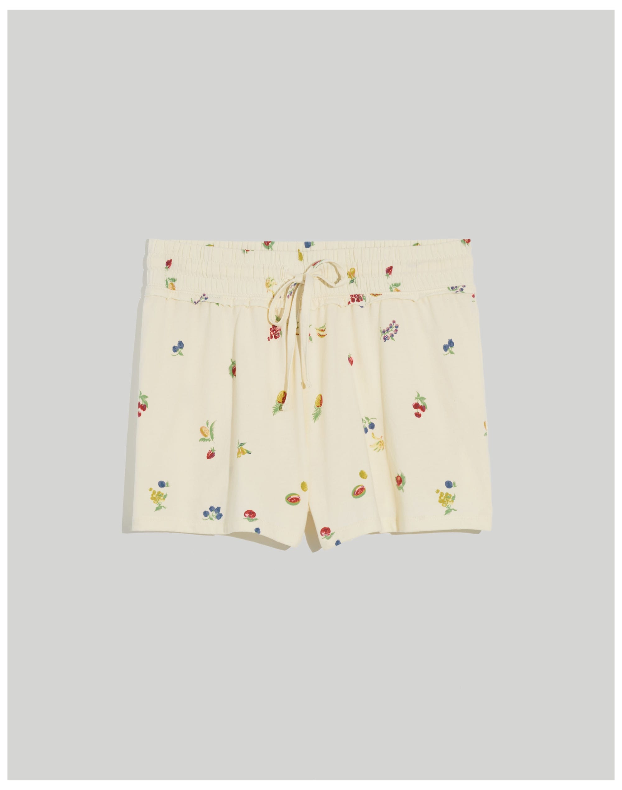 Raw-Edge Pajama Shorts in Fresca Fruit