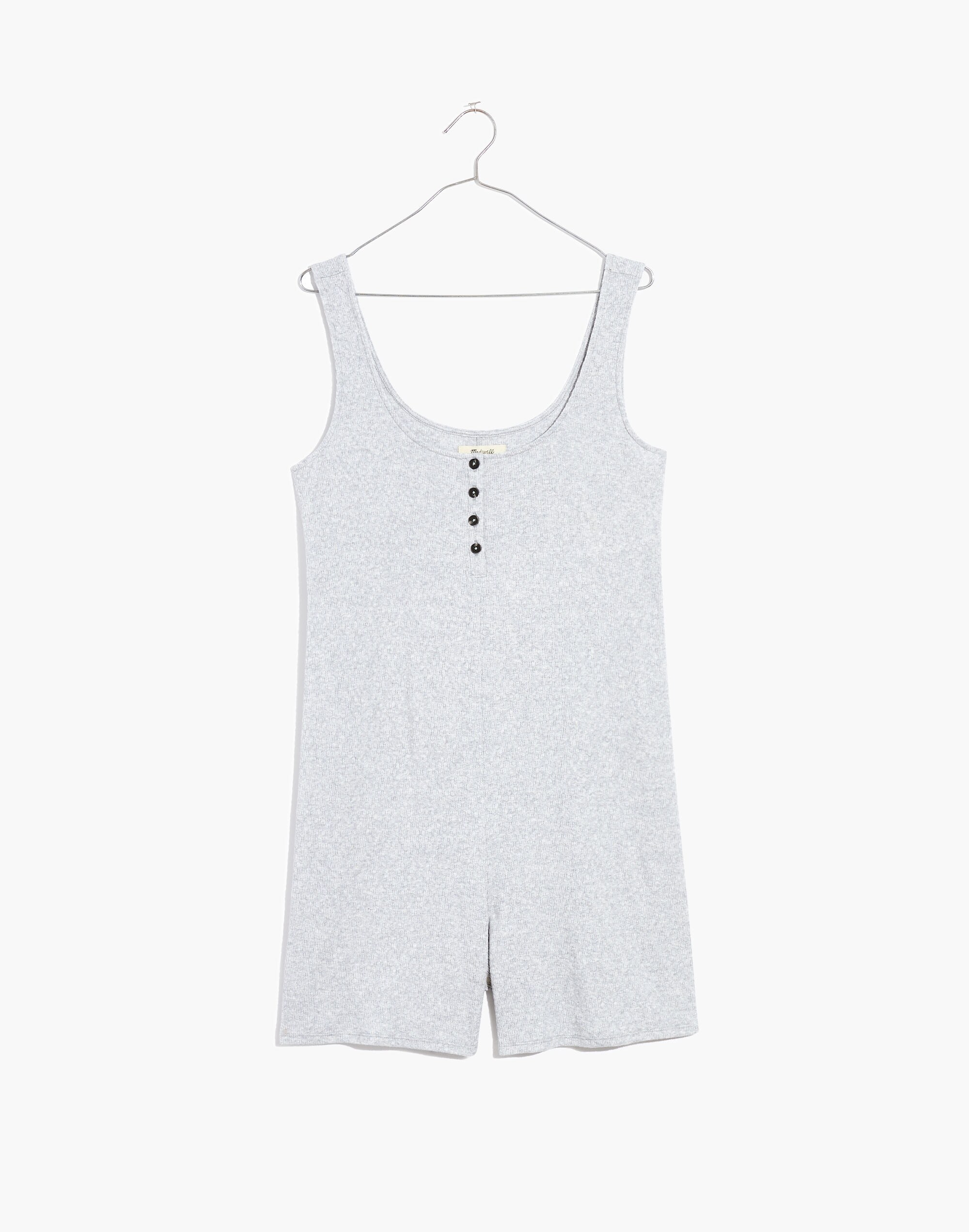 Pointelle Henley Pajama Romper