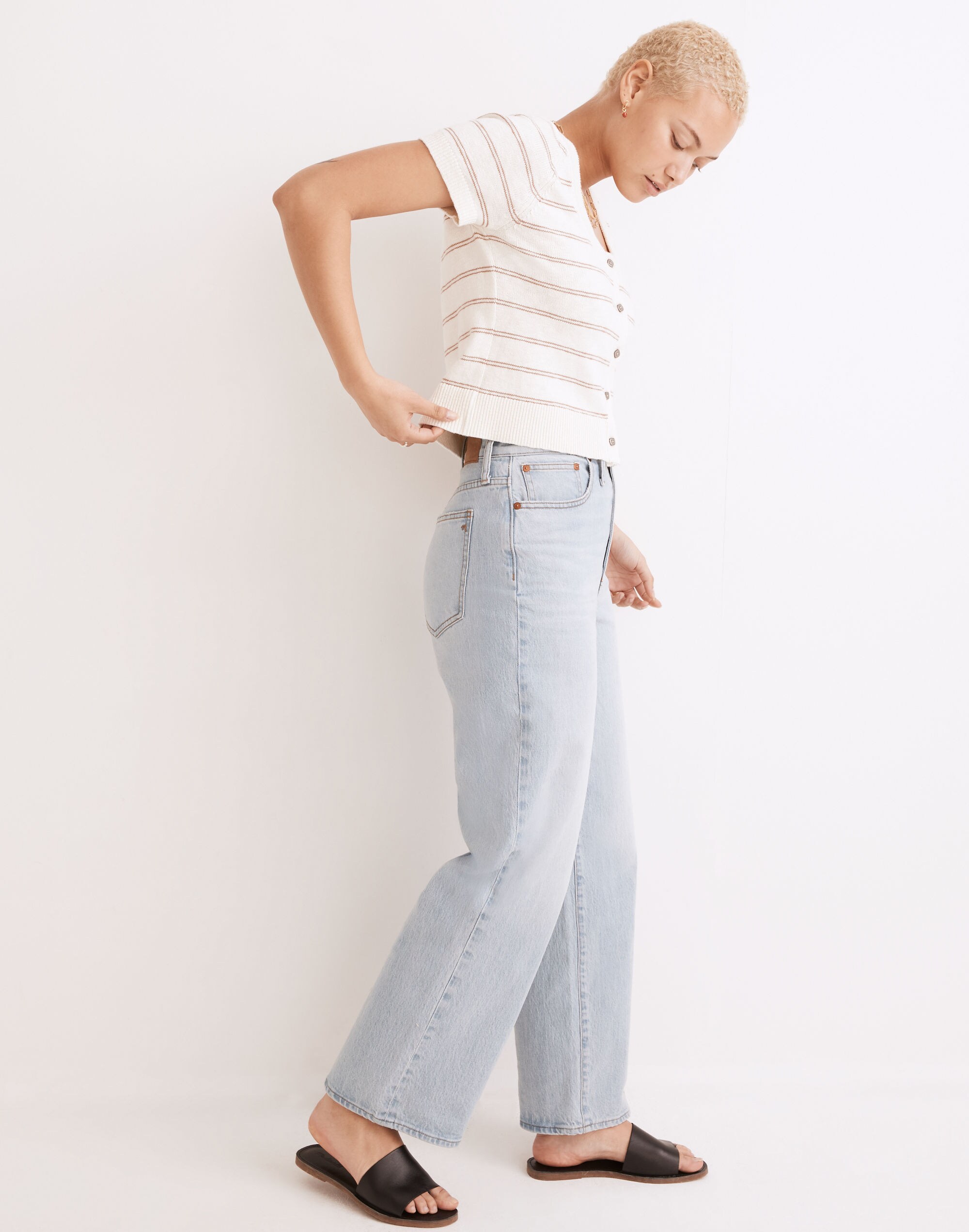 Linden Scoop Sweater Tee in Stripe