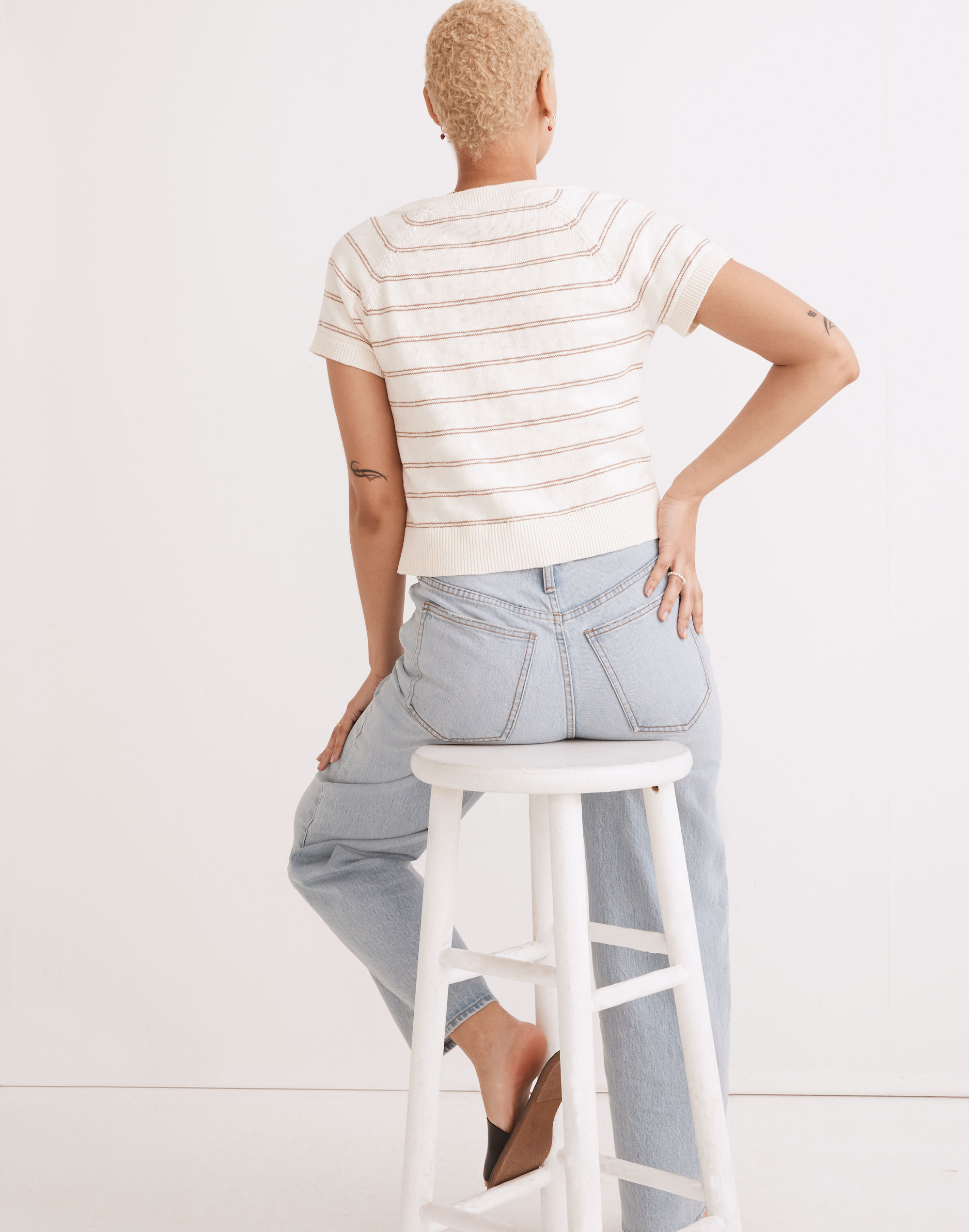 Linden Scoop Sweater Tee in Stripe