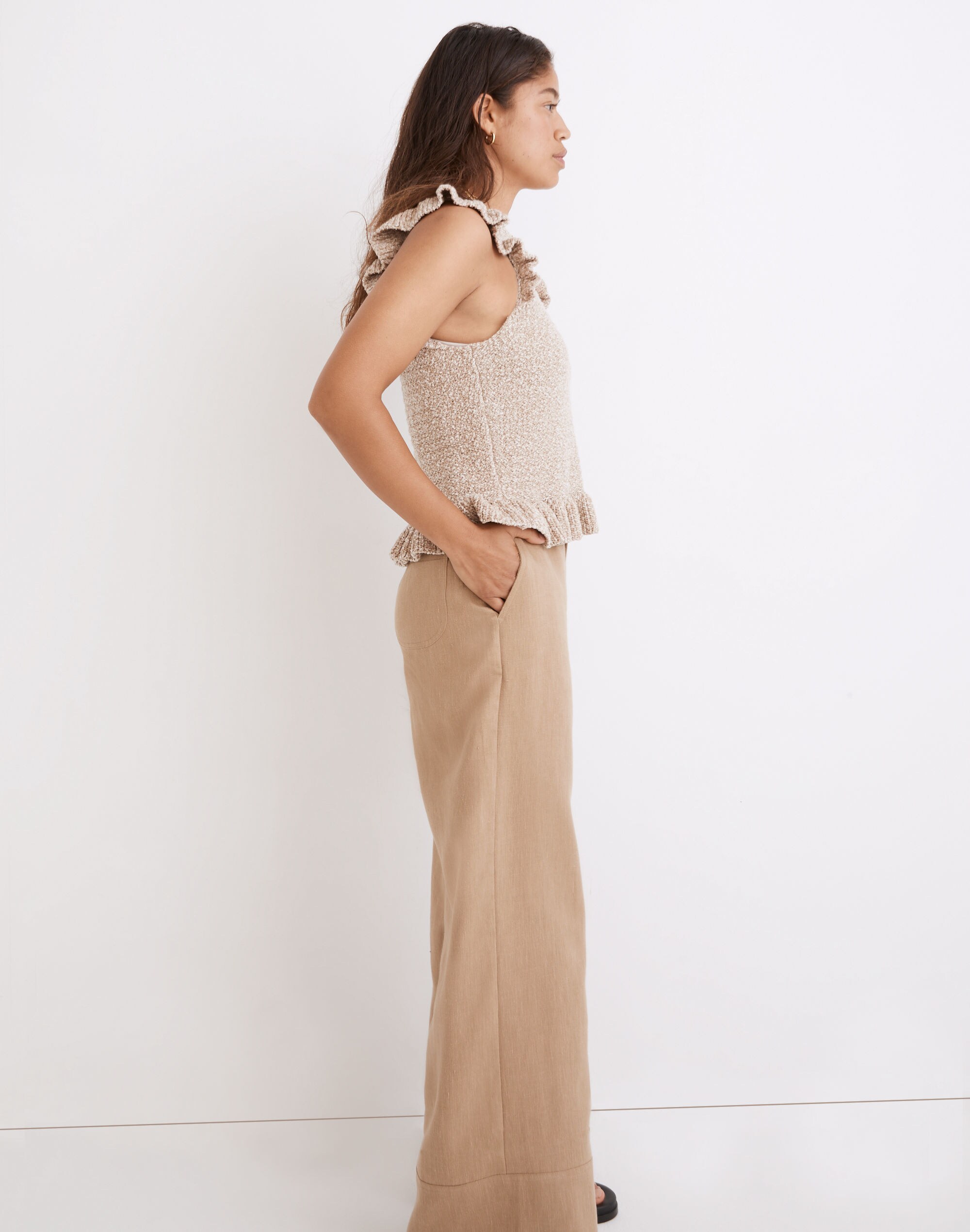 Nicollet Ruffle Sweater Tank