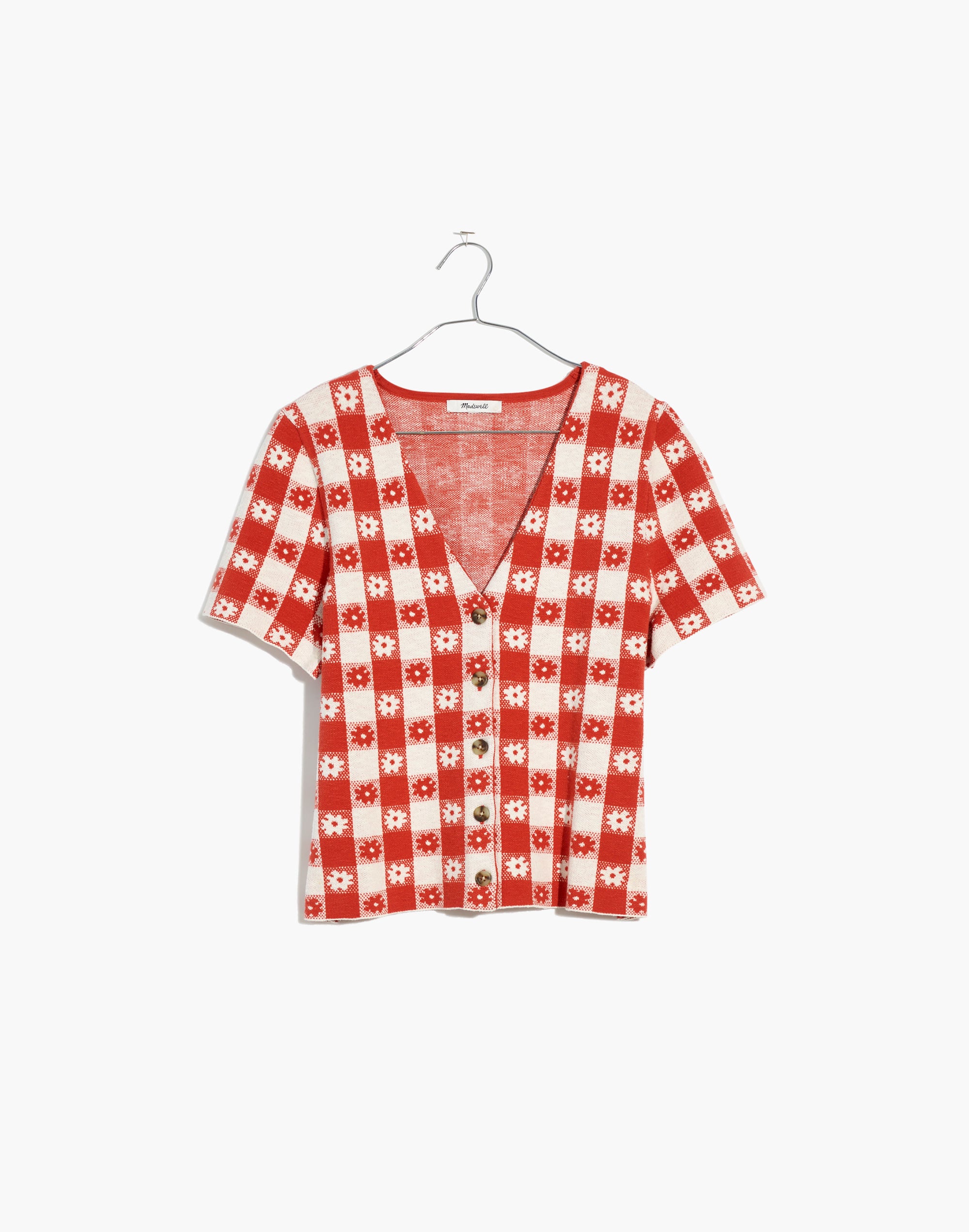 Floral Gingham Sweater Tee