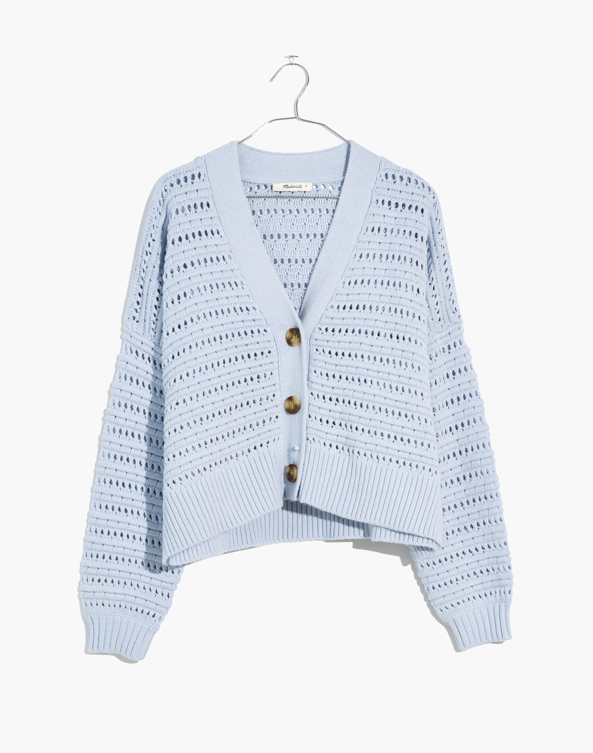 Tanfield Open-Stitch Cardigan Sweater