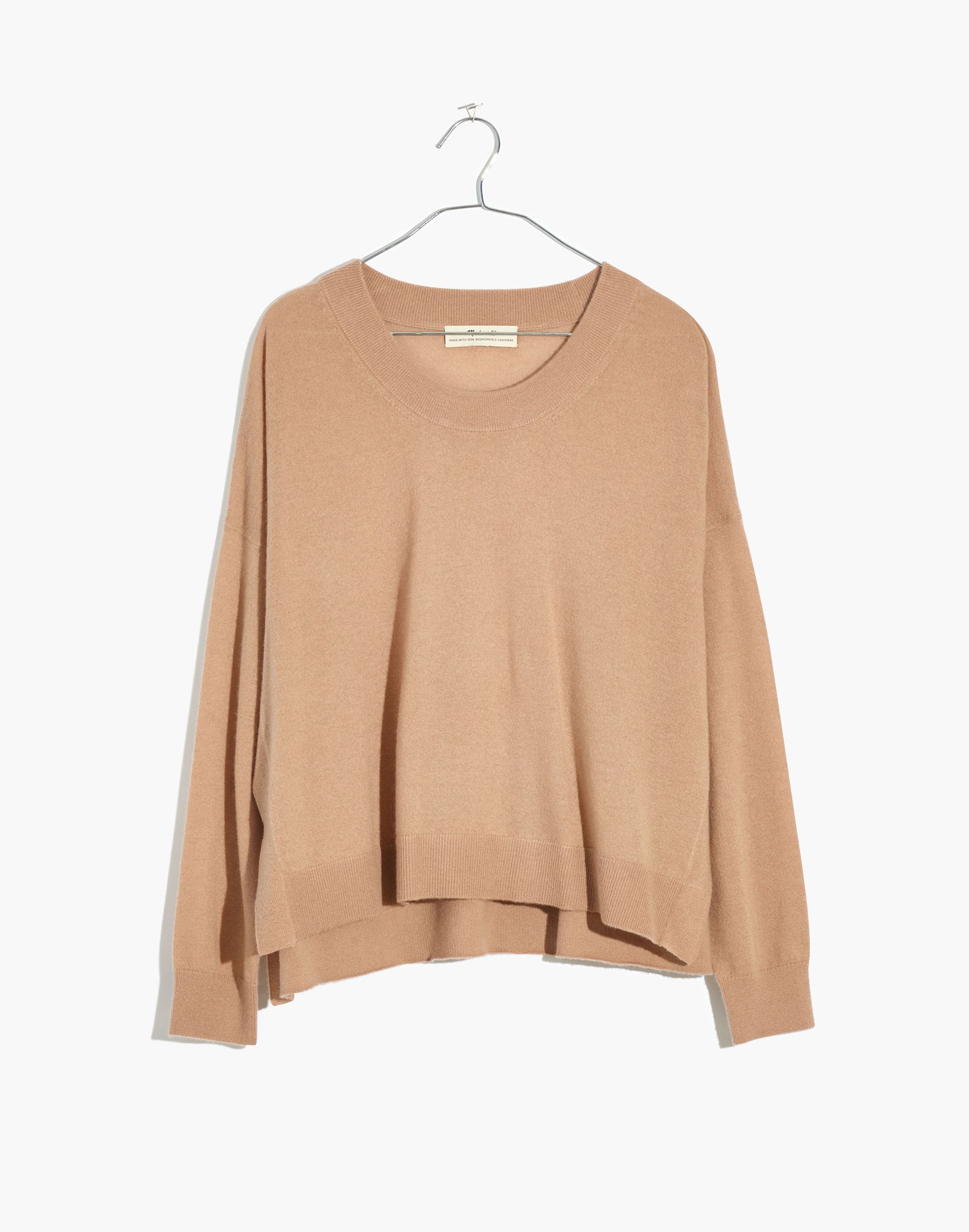 (Re)sponsible Weightless Cashmere Side-Slit Pullover Sweater