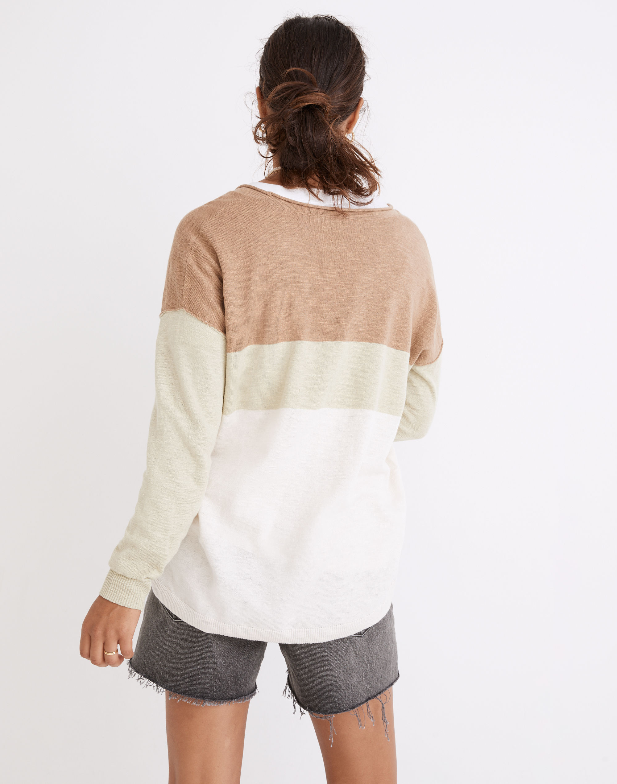 Palmdale Pullover Sweater in Colorblock Stripe