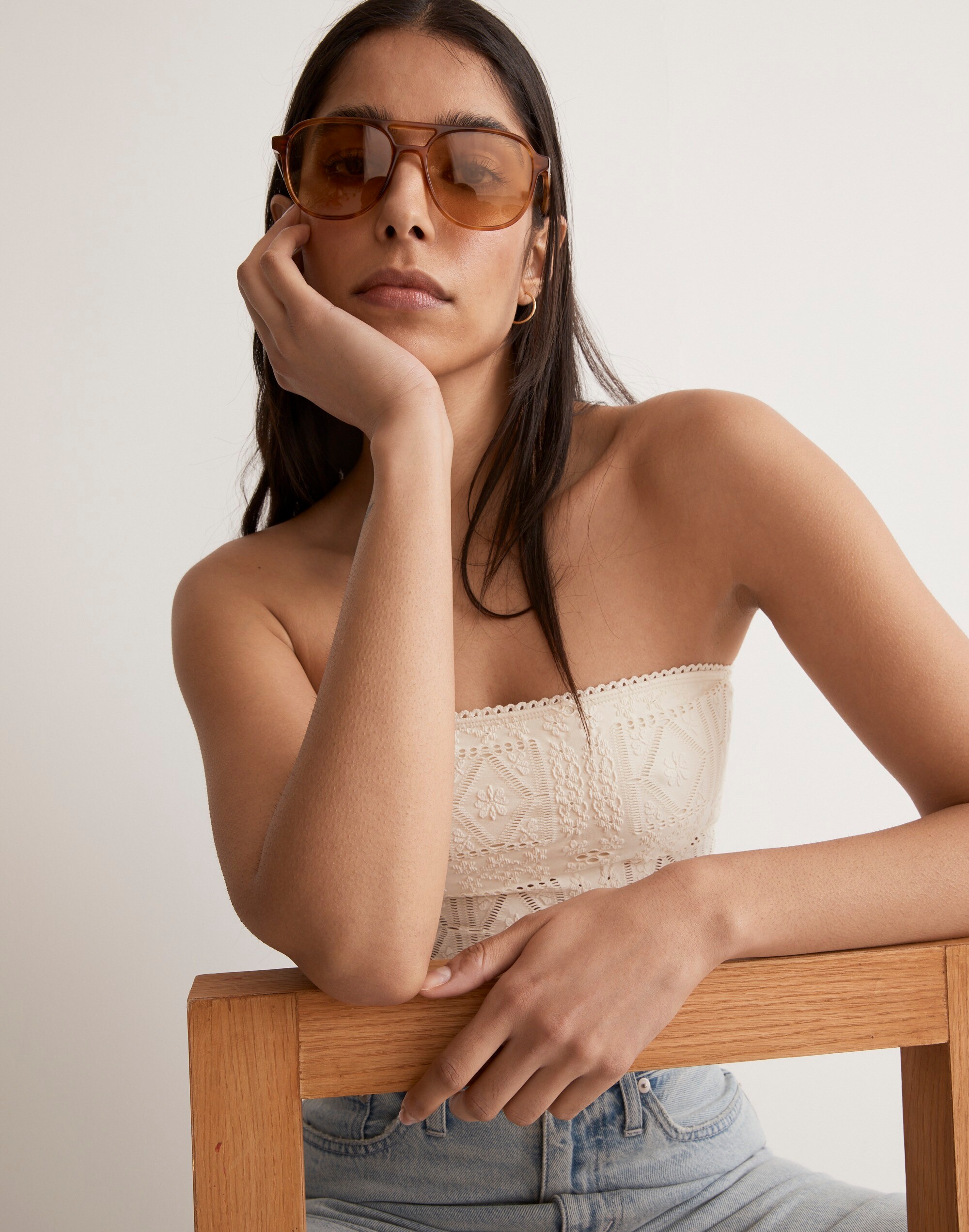 Acetate Linford Aviator Sunglasses