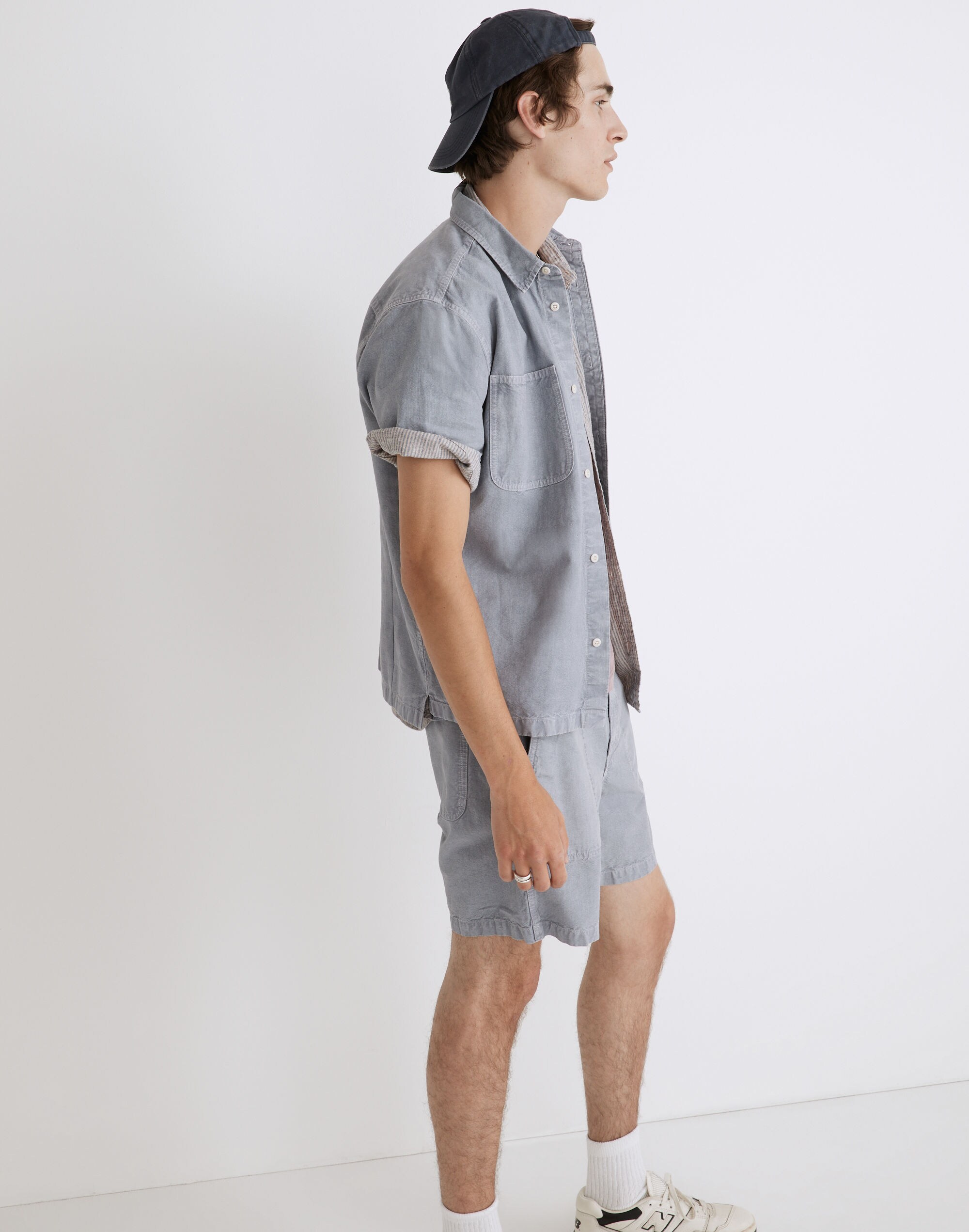 Sun-Faded Short-Sleeve Work Shirt