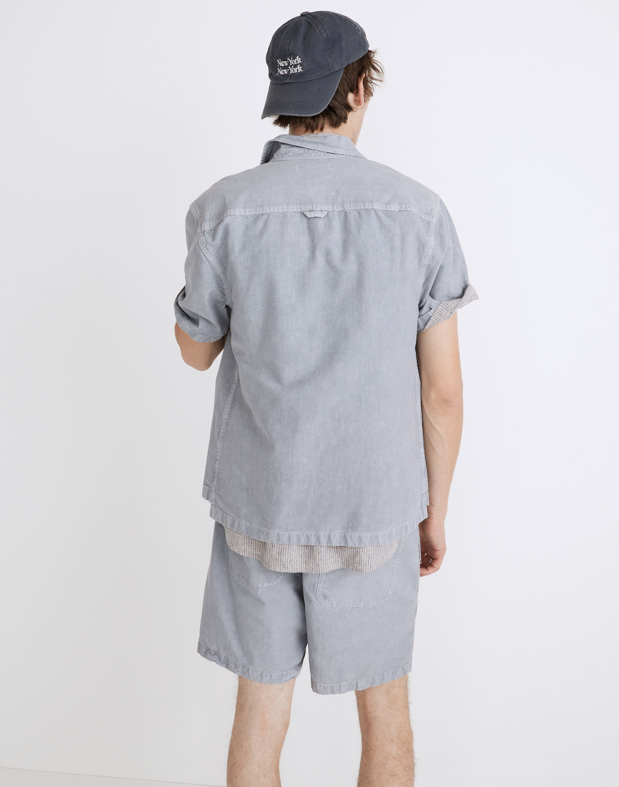 Sun-Faded Short-Sleeve Work Shirt