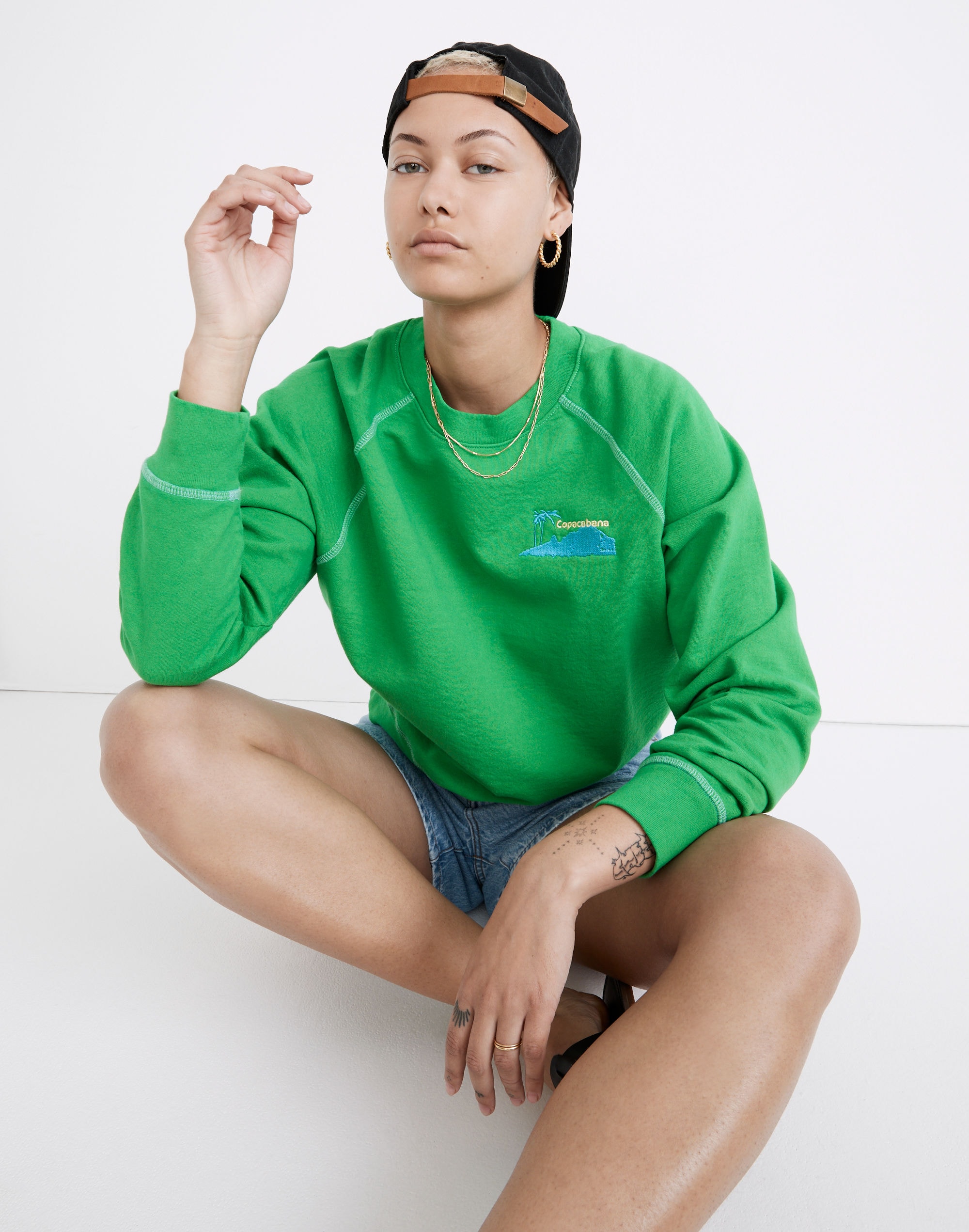madewell x made some souvenirs copacabana tourist sweatshirt