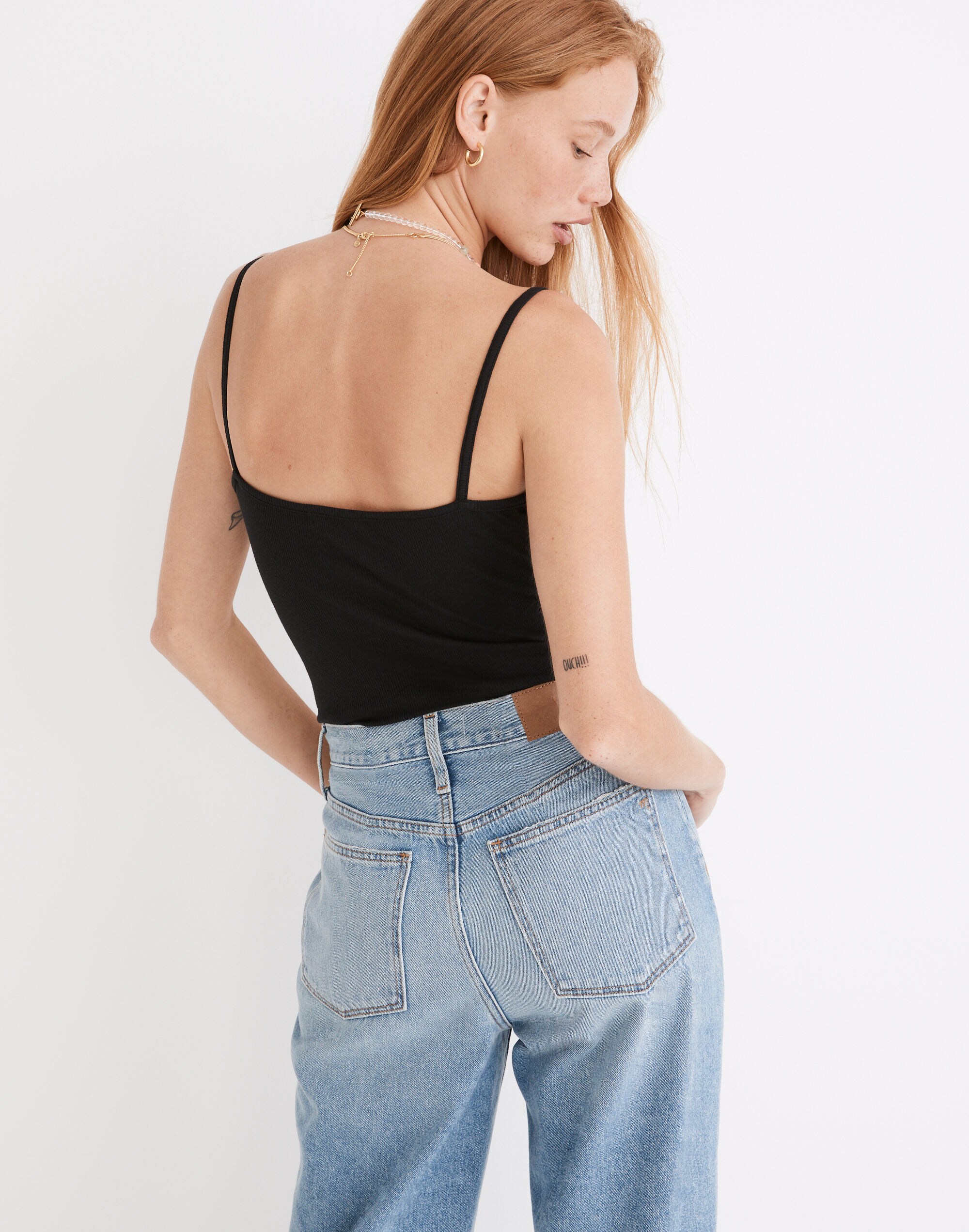 Ribbed Cami Thong Bodysuit