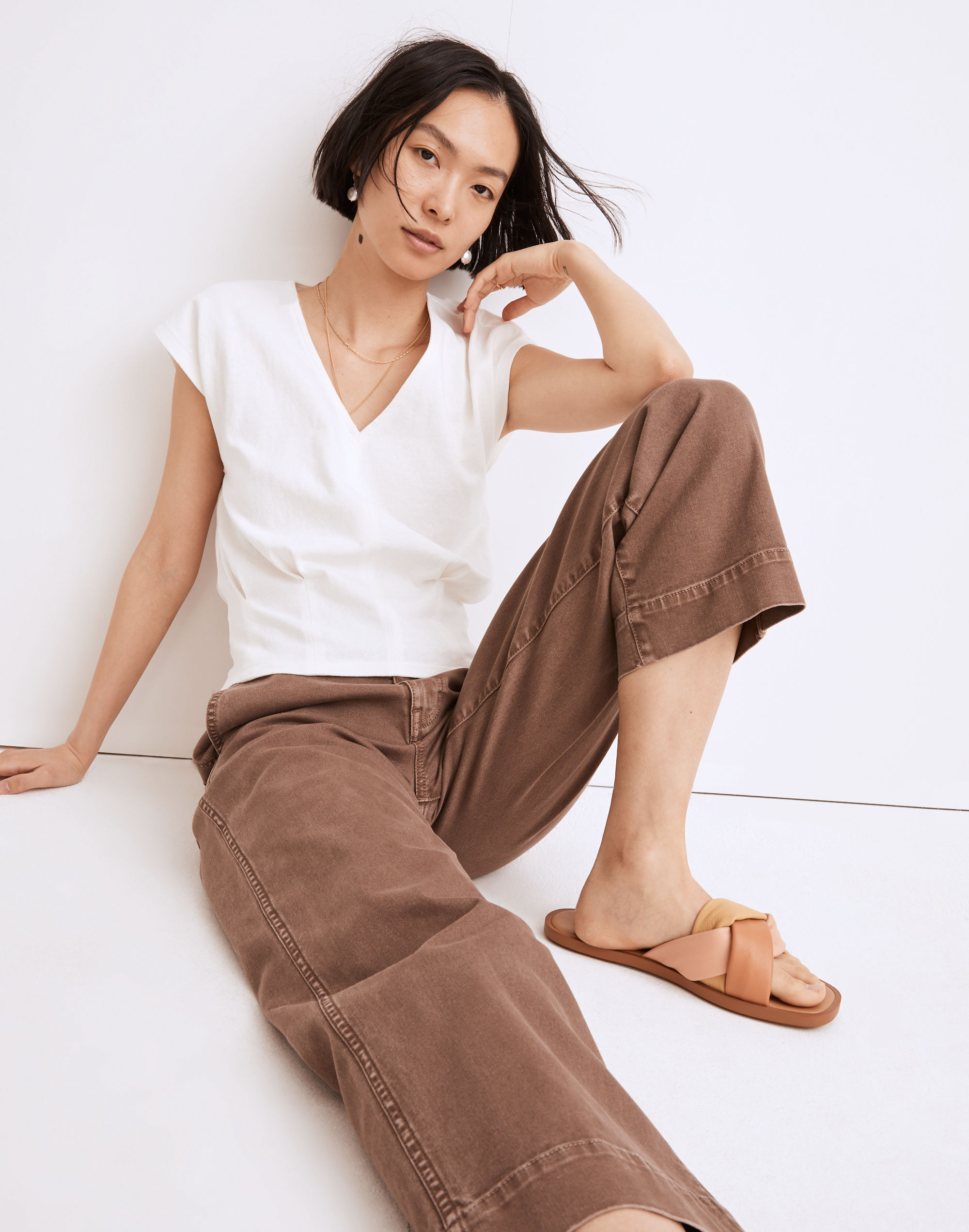 Organic Cotton V-Neck Fitted Tee