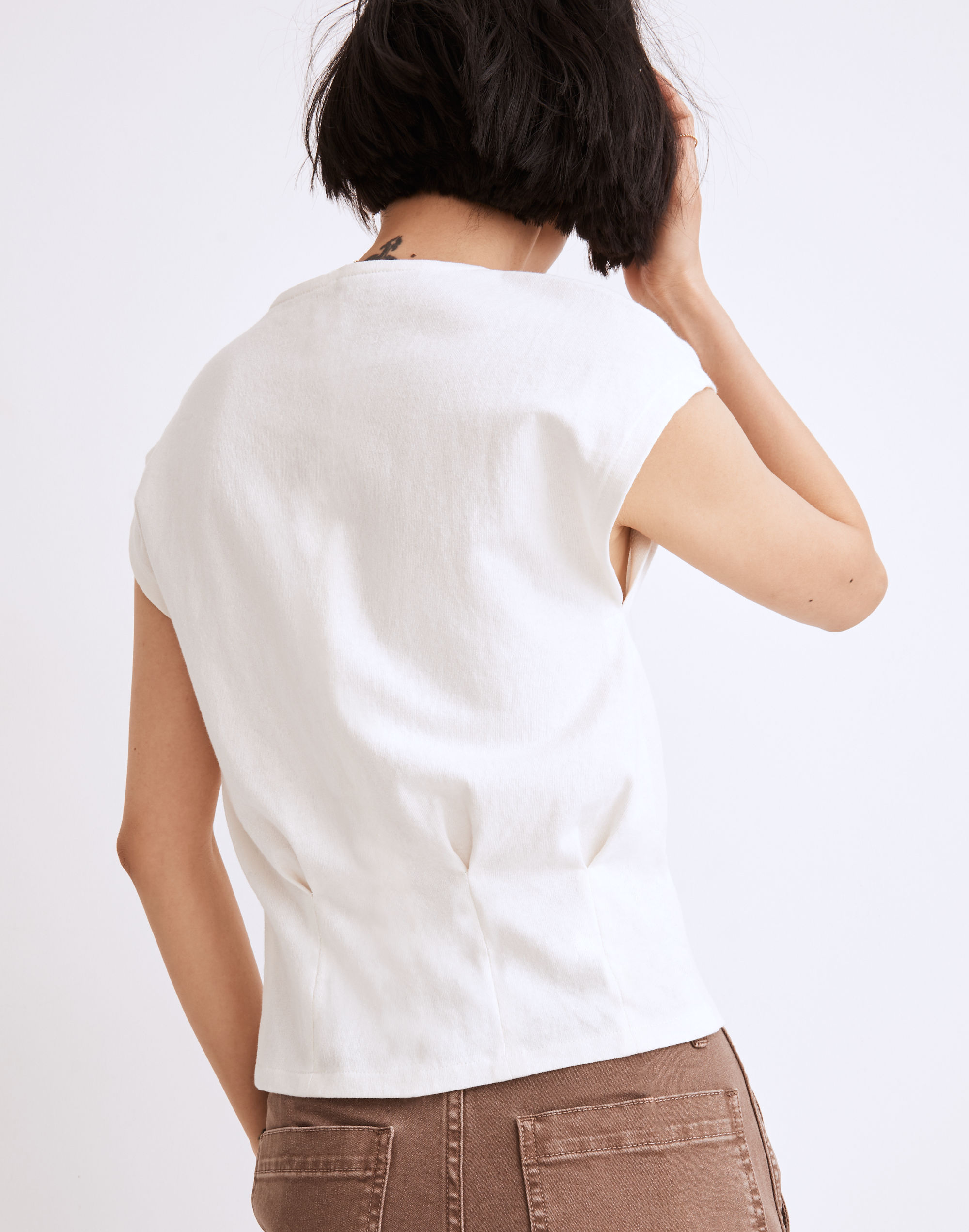 Organic Cotton V-Neck Fitted Tee