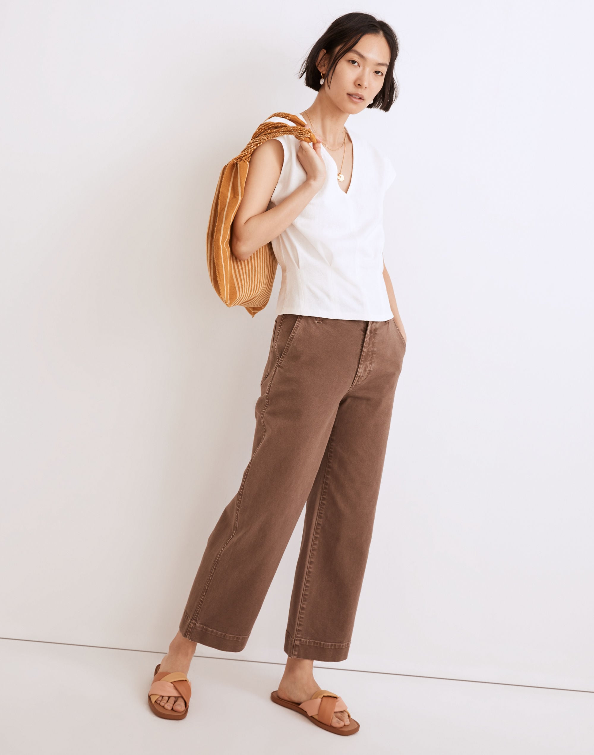 Organic Cotton V-Neck Fitted Tee