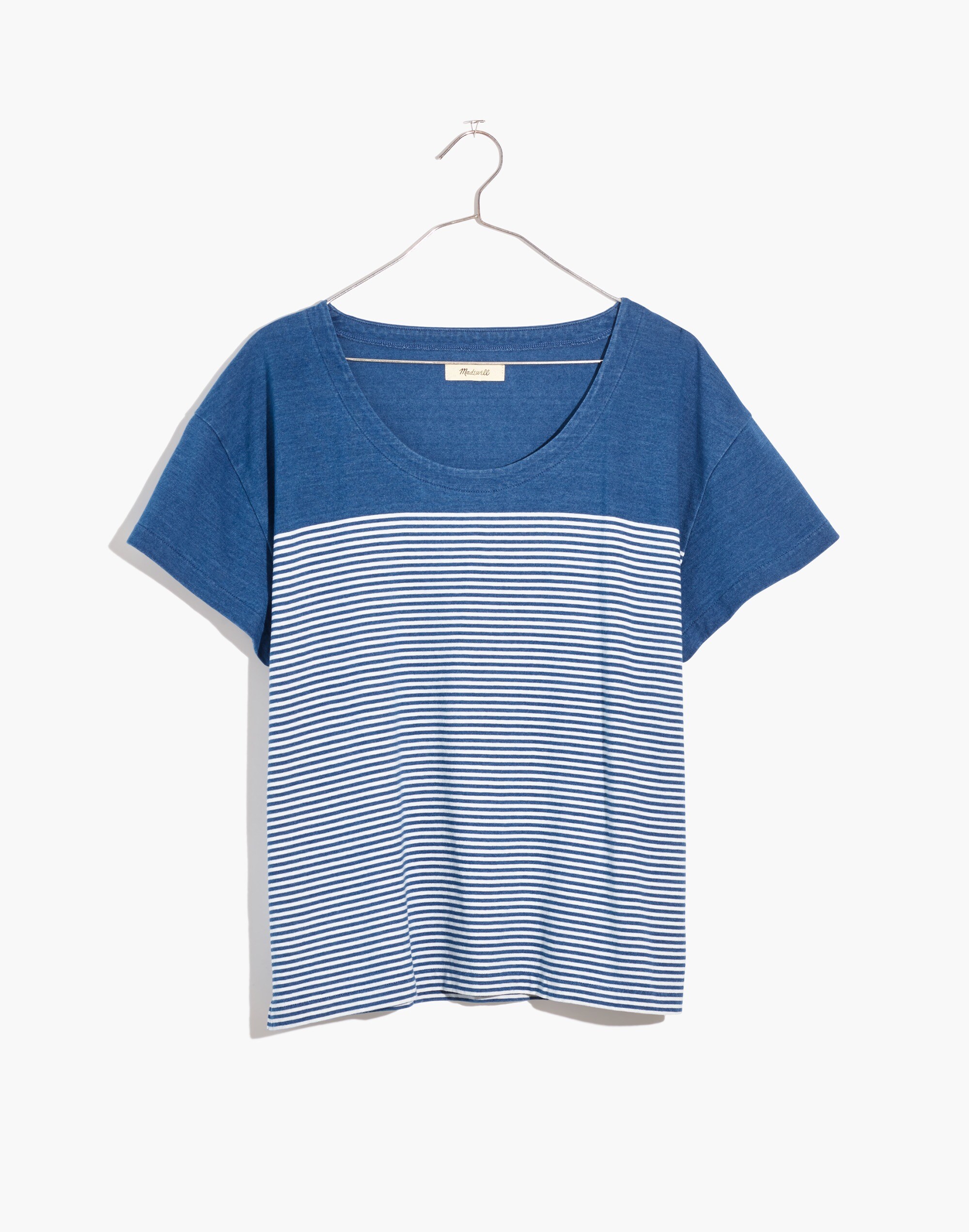 Lyndale Oversized Tee in Indigo Mariner Stripe