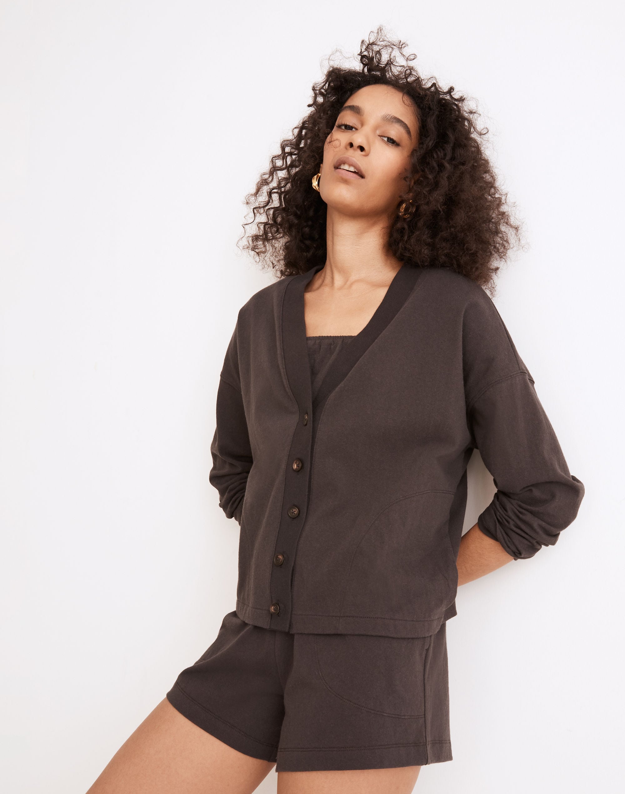 organic cotton crop cardigan