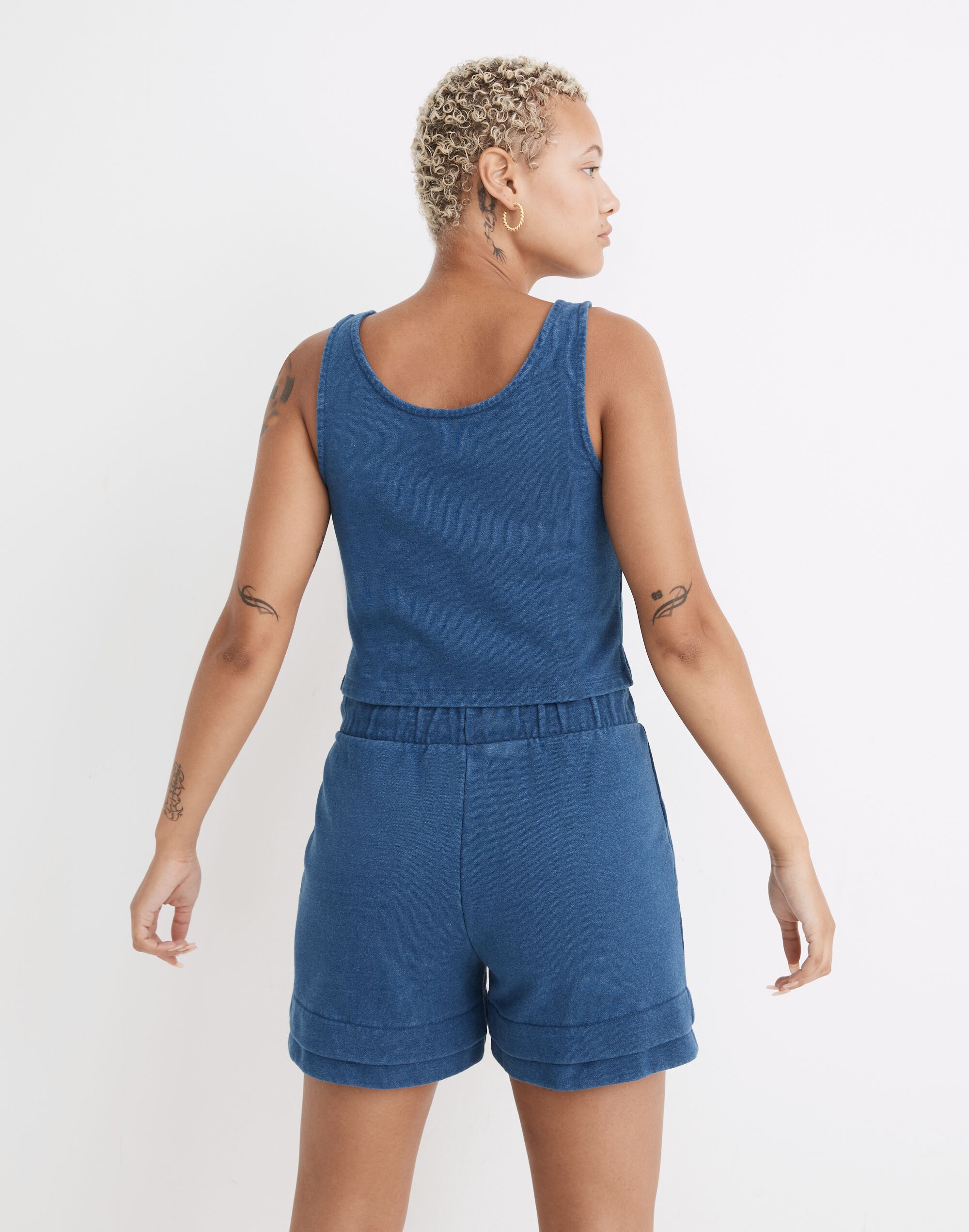 Indigo Terry Pull-On Shorts