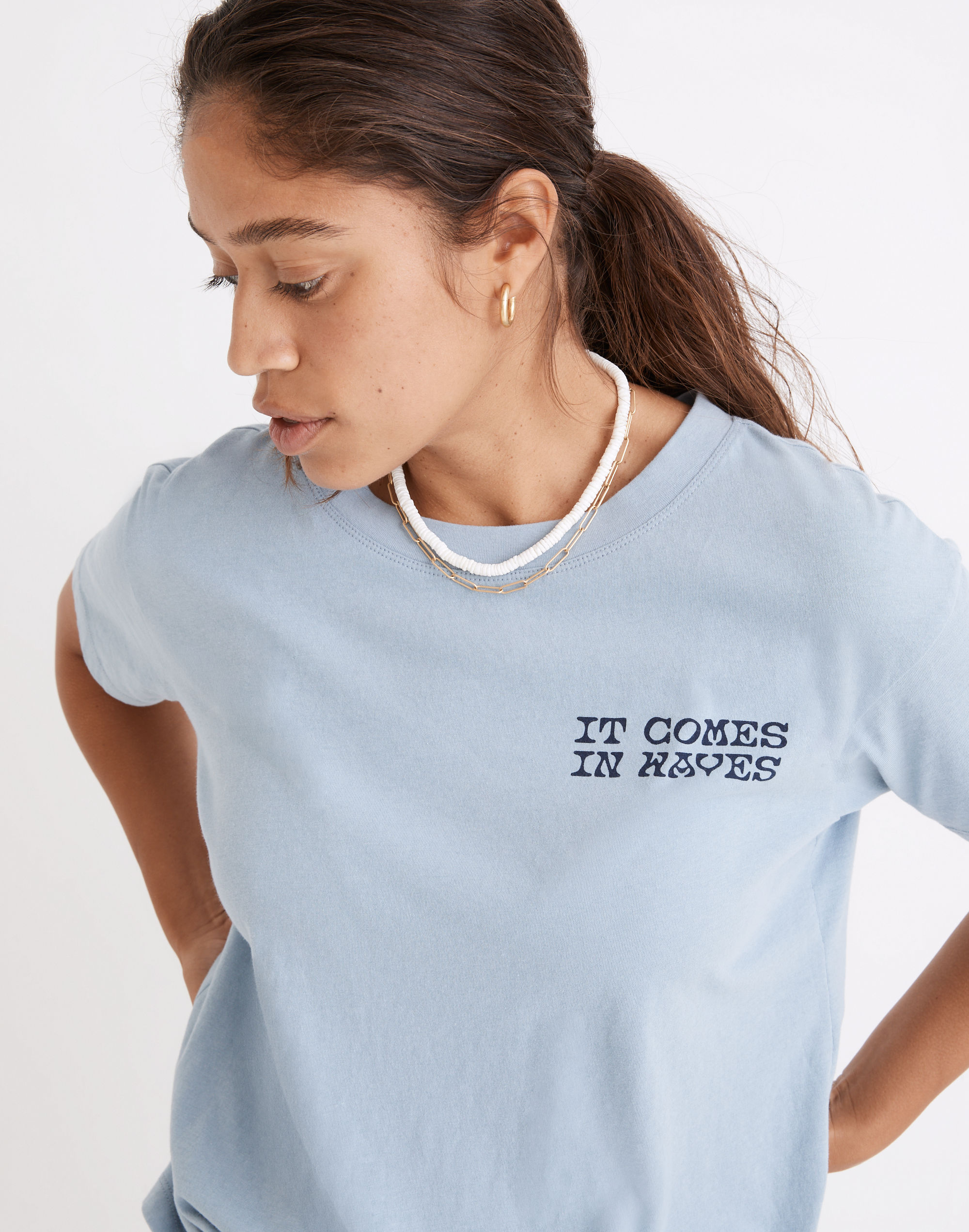 It Comes in Waves Softfade Cotton Oversized Tee