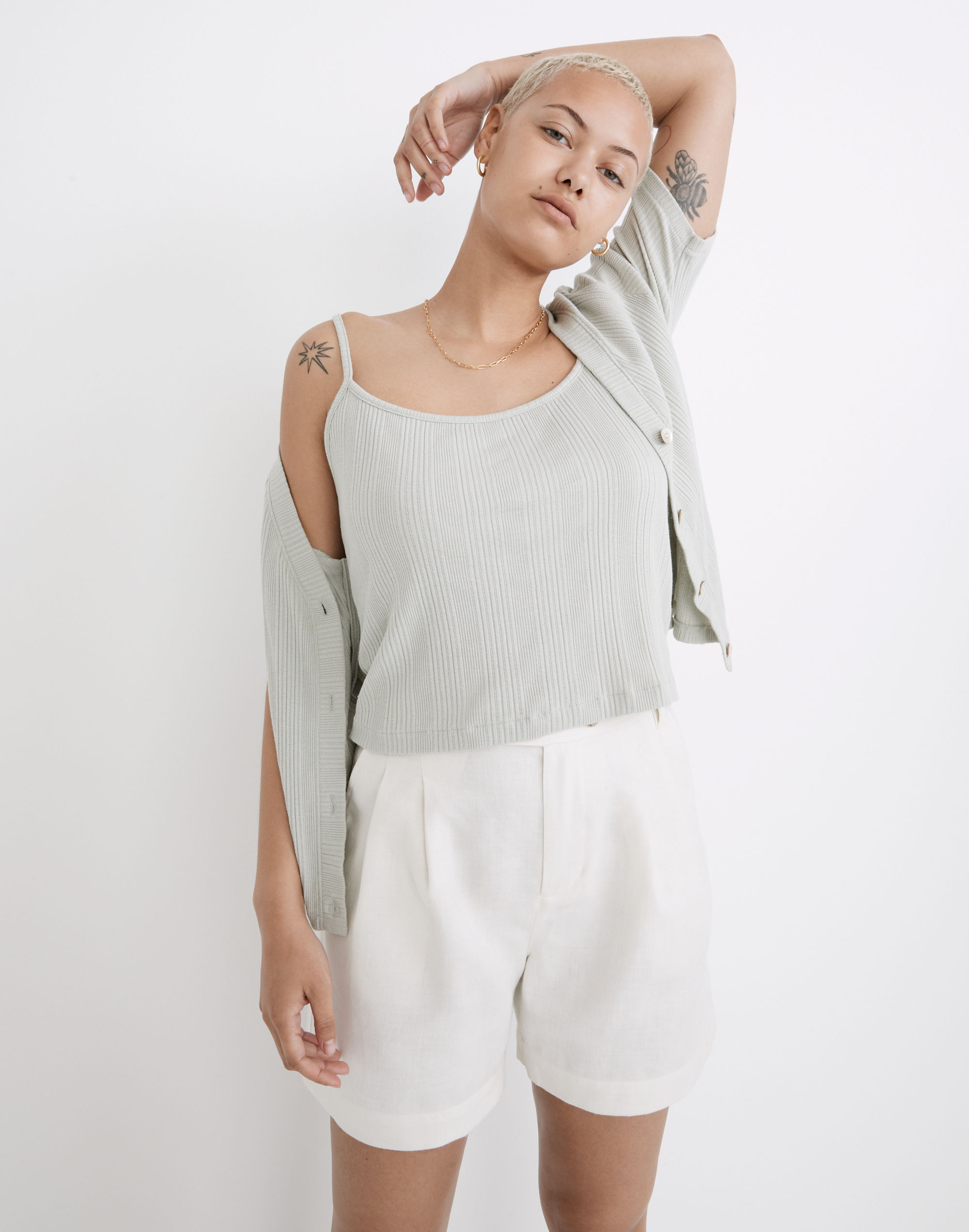 Pointelle Cardigan Twin Set